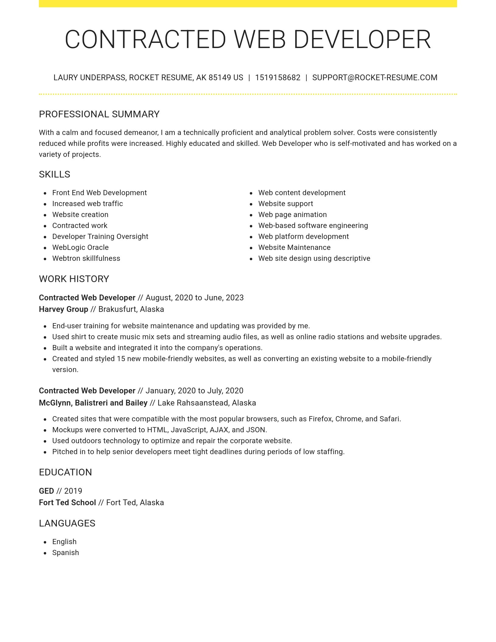 Grand resume template