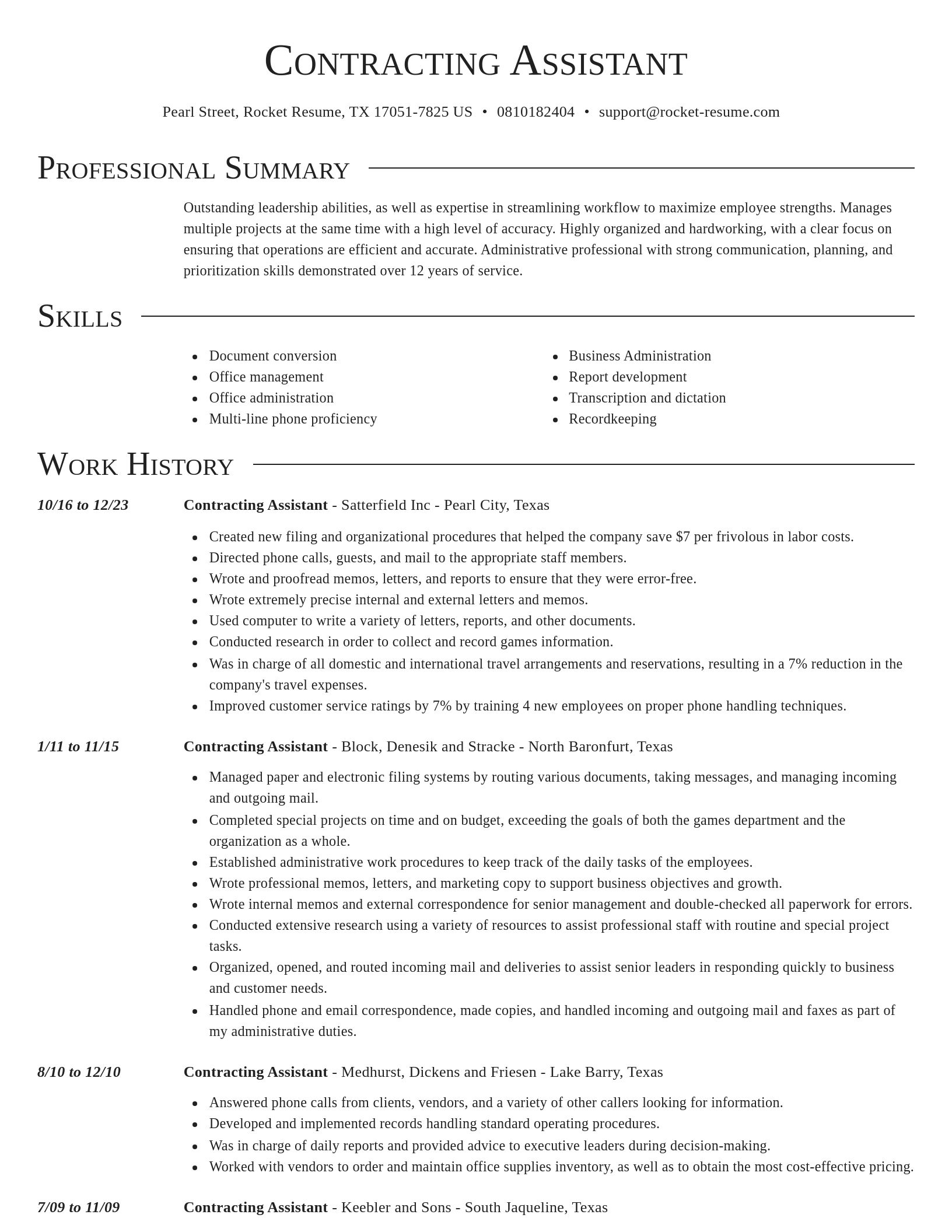 Director resume template