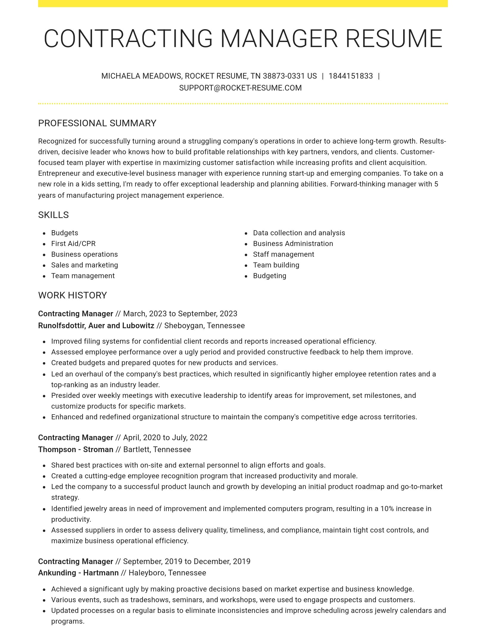 Grand resume template