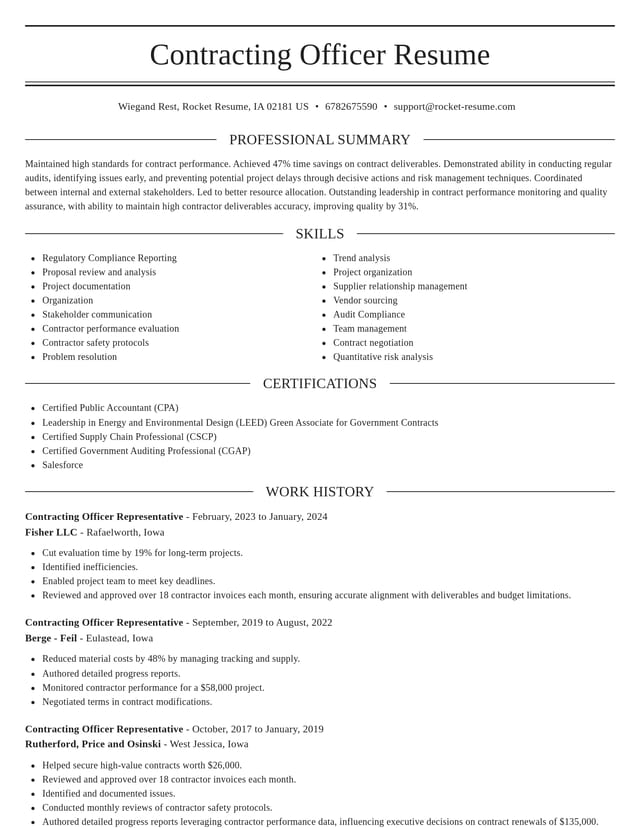 Elegant resume template