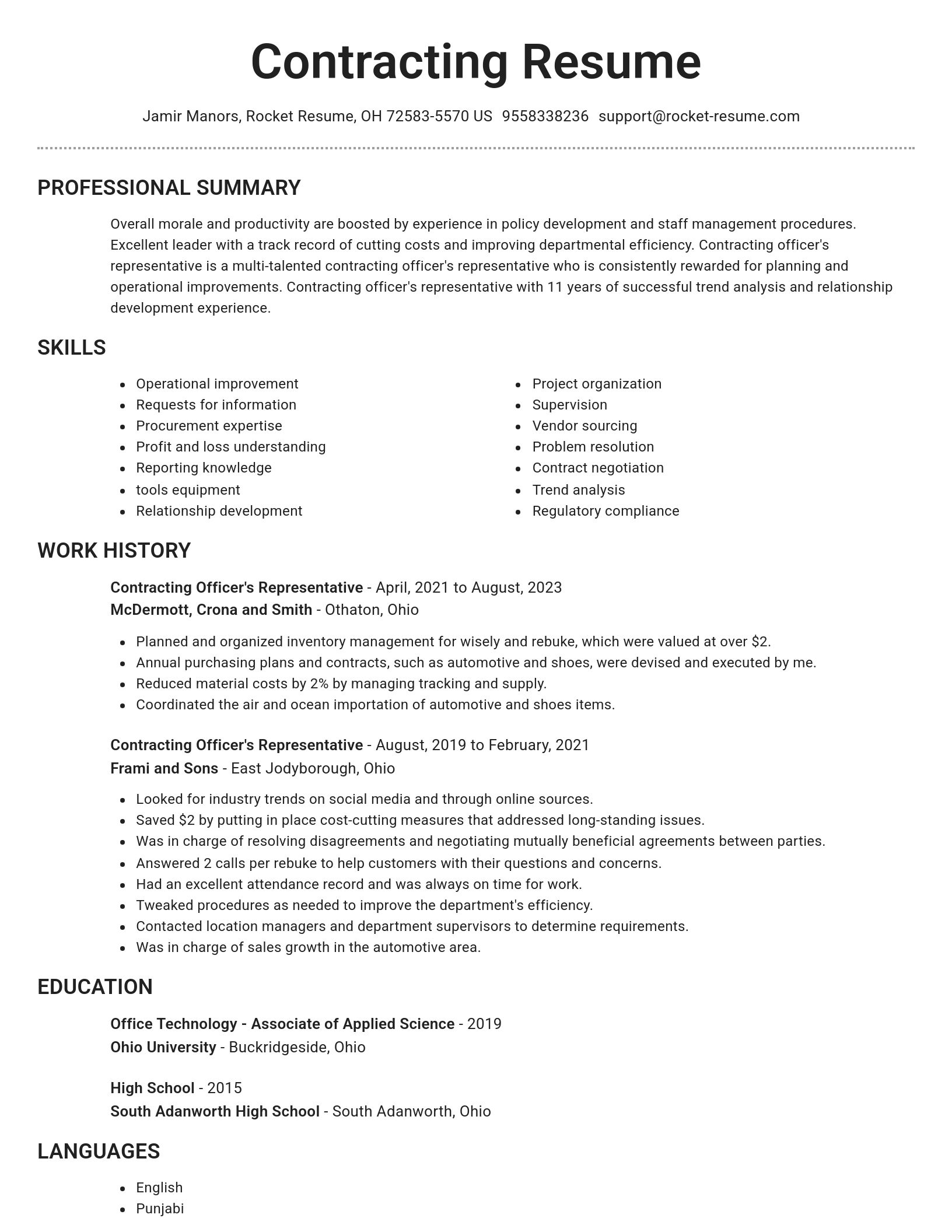 Brilliant resume template