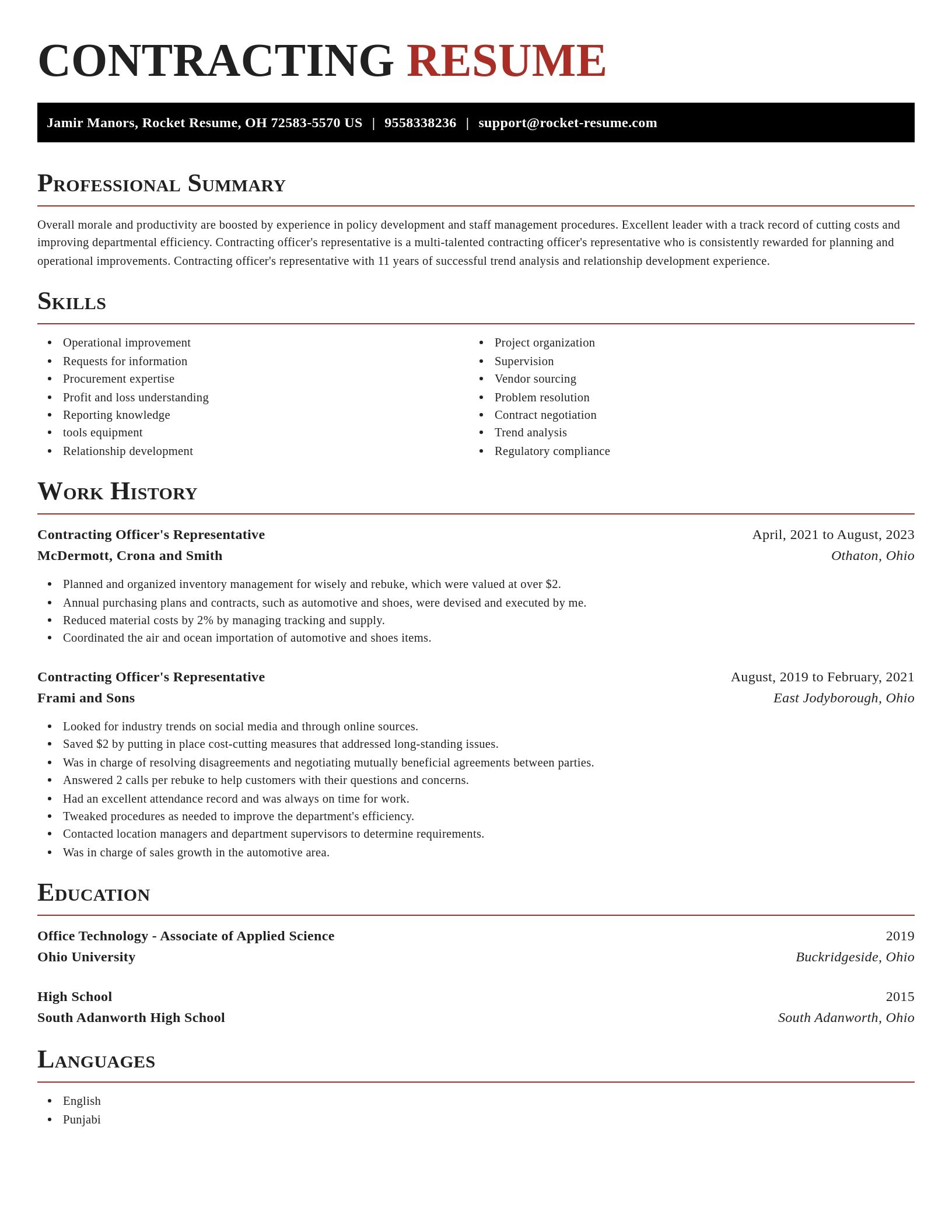 Exquisite resume template