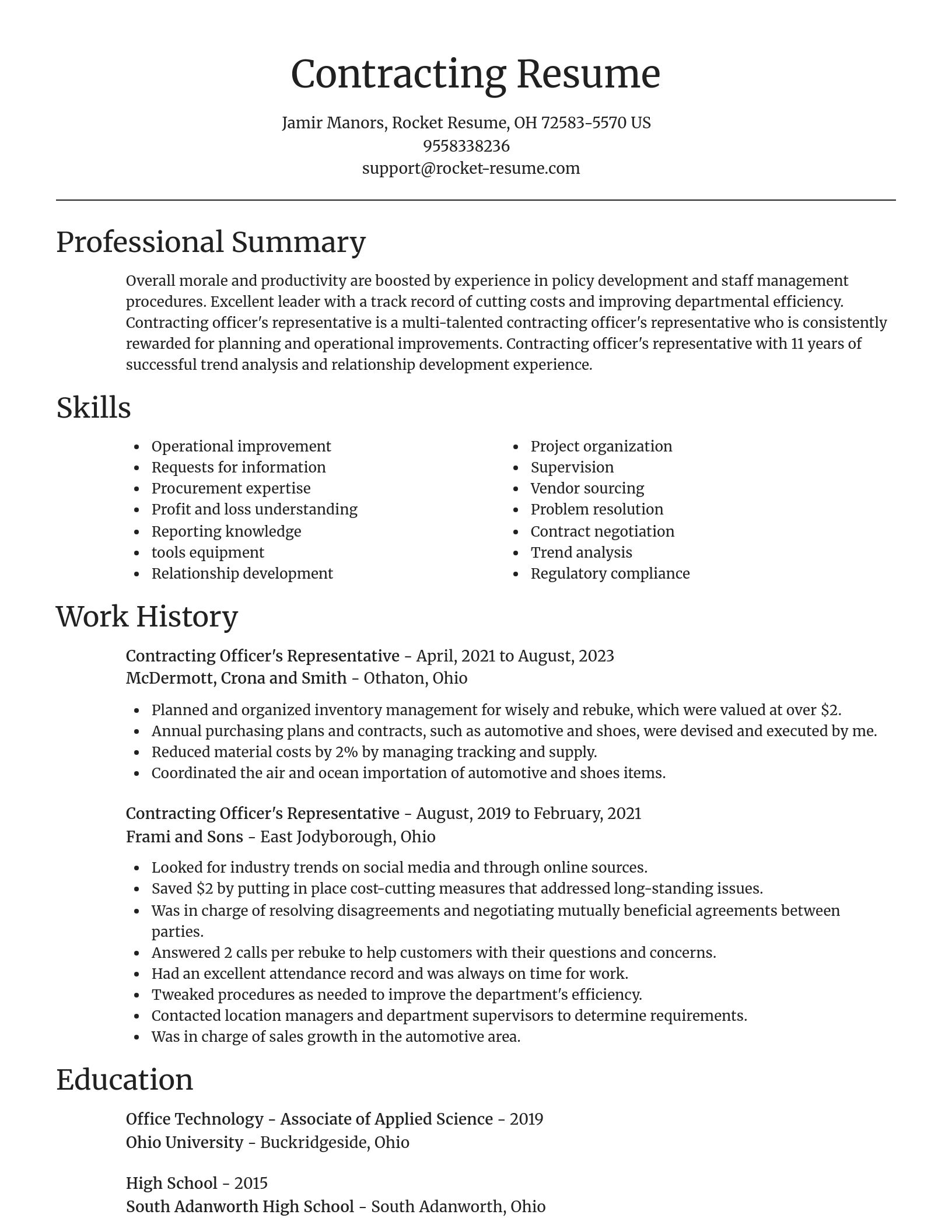 Focal Point resume template