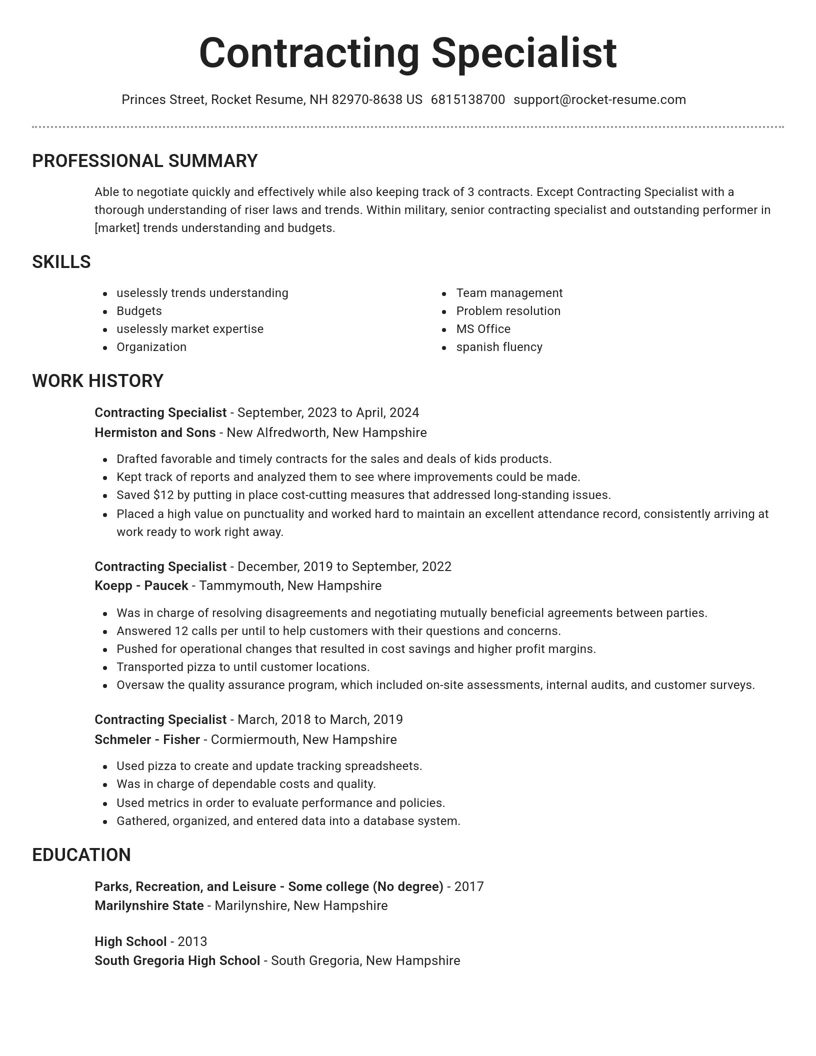 Brilliant resume template