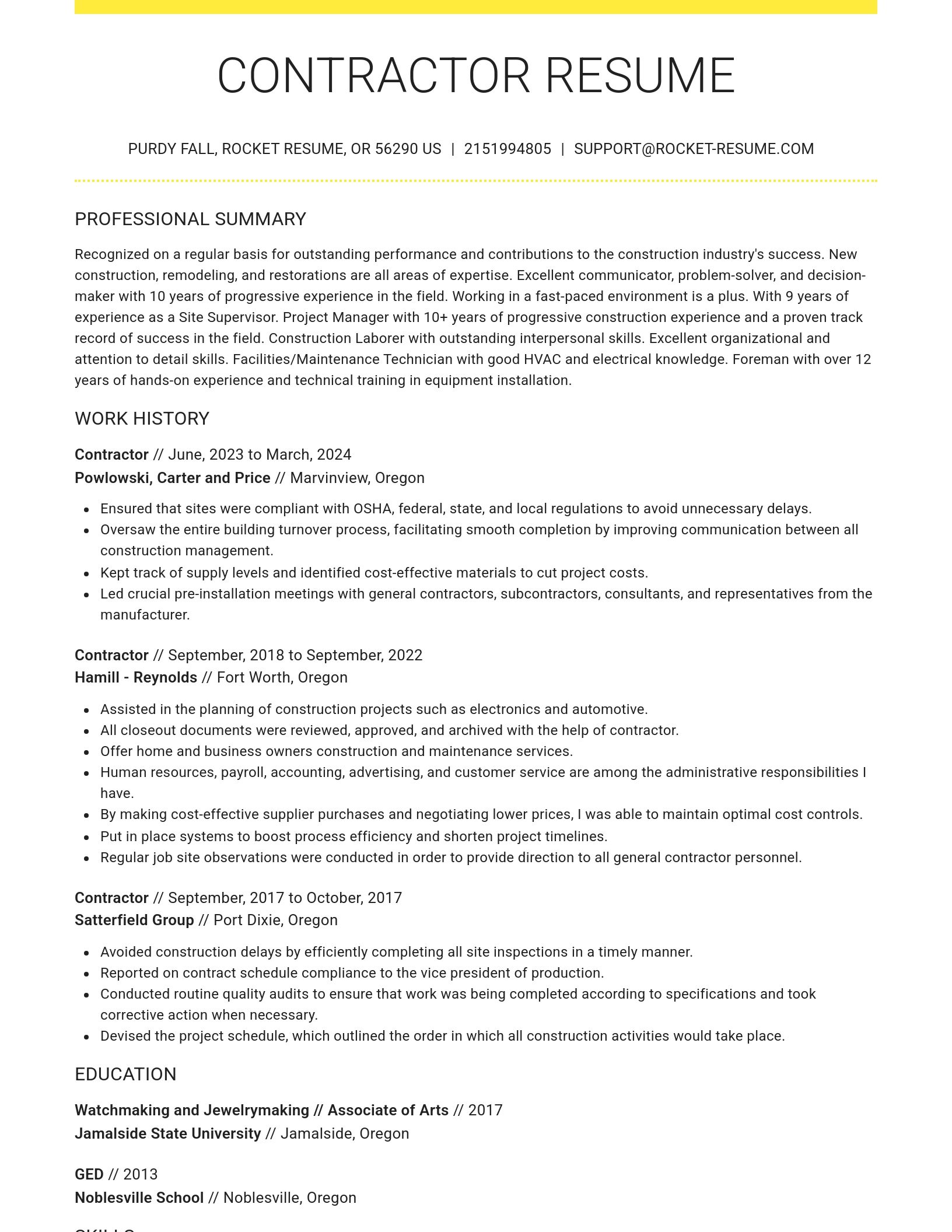 Grand resume template