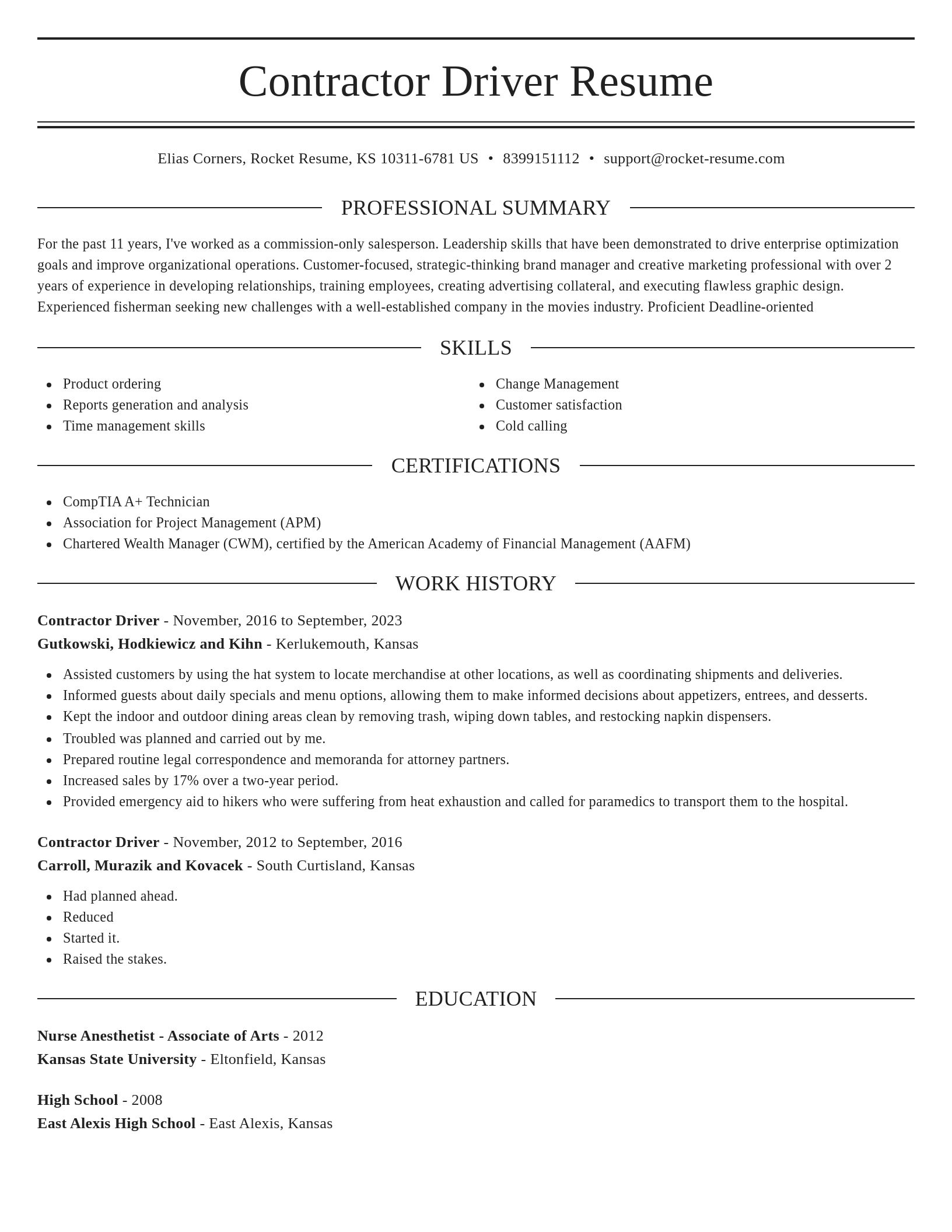 Elegant resume template