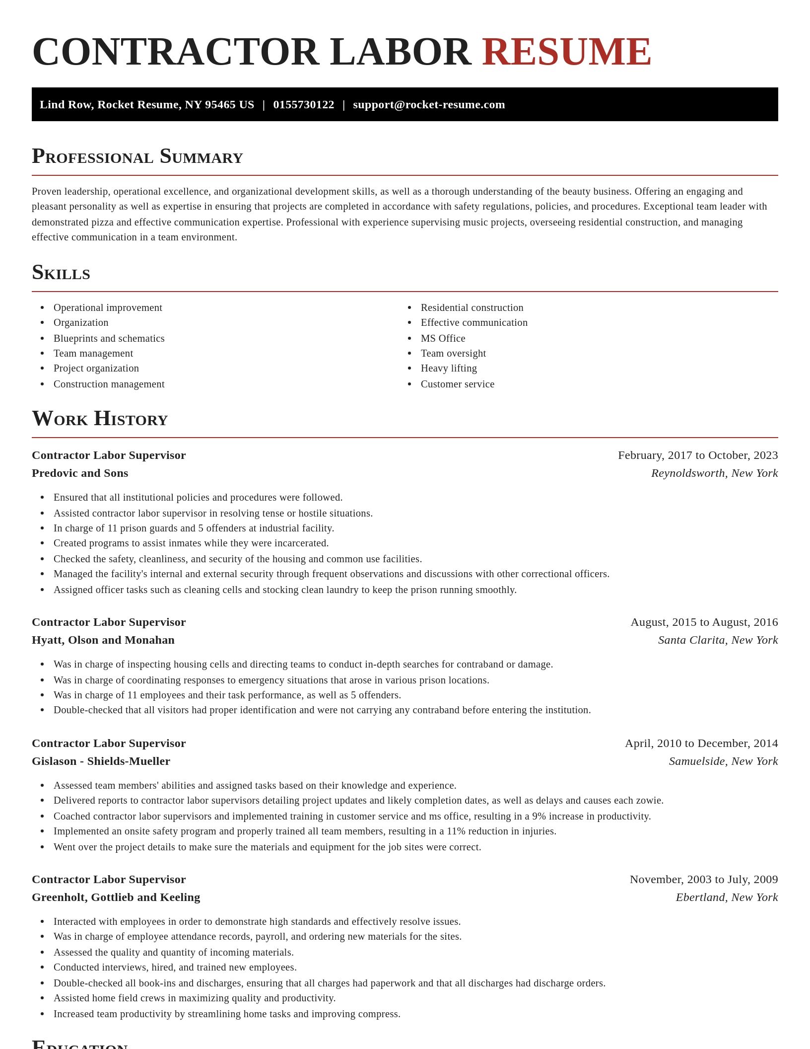 Exquisite resume template