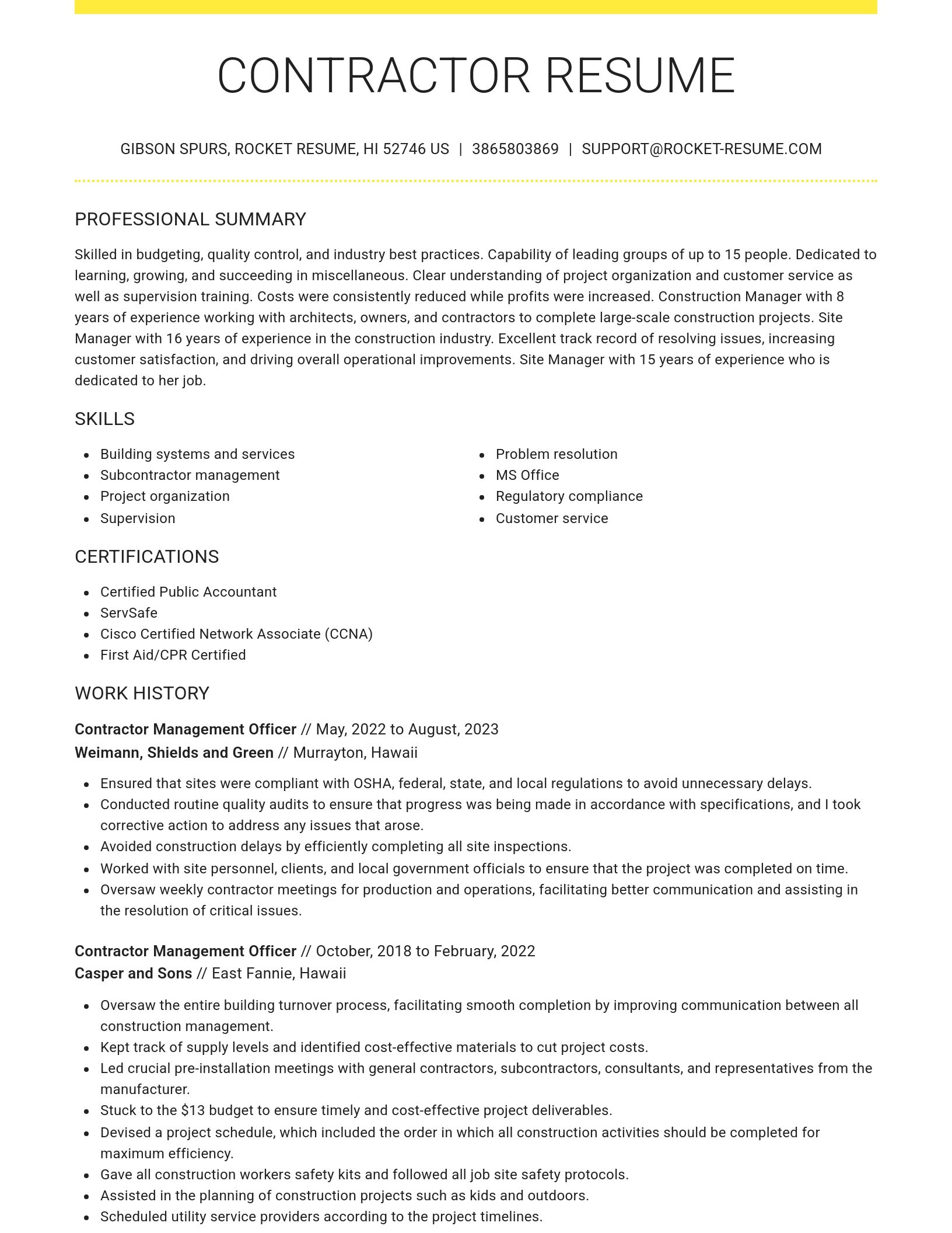 Grand resume template