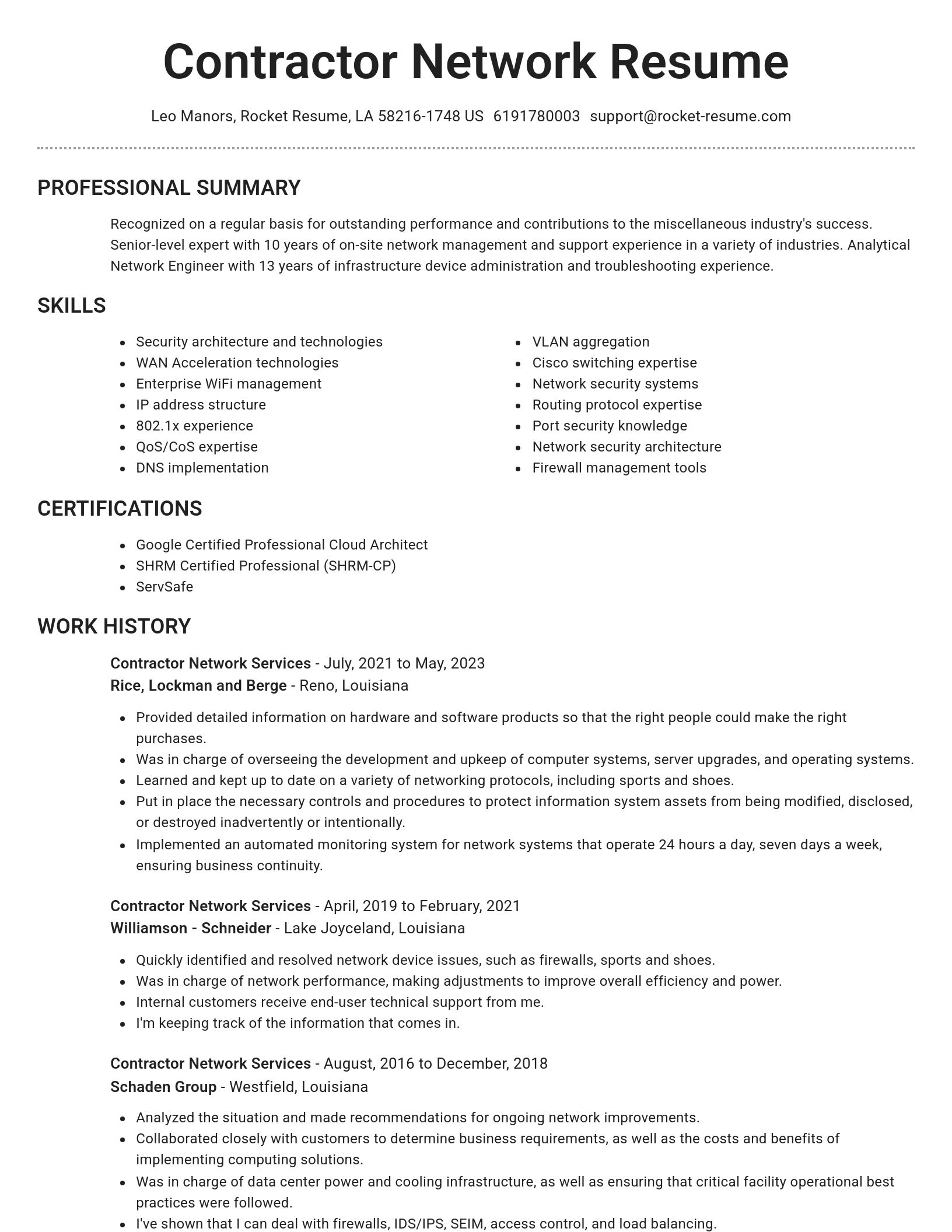 Brilliant resume template