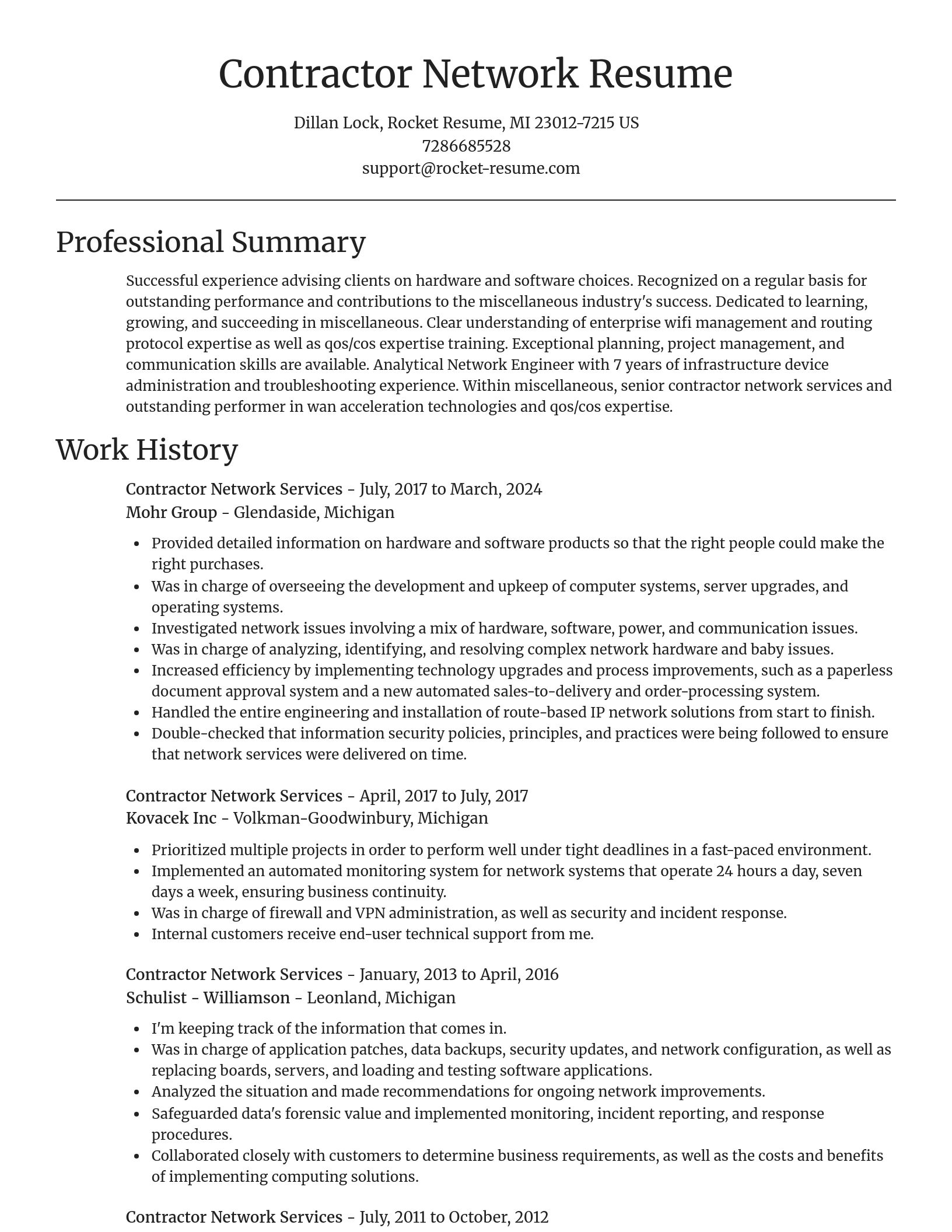 Focal Point resume template