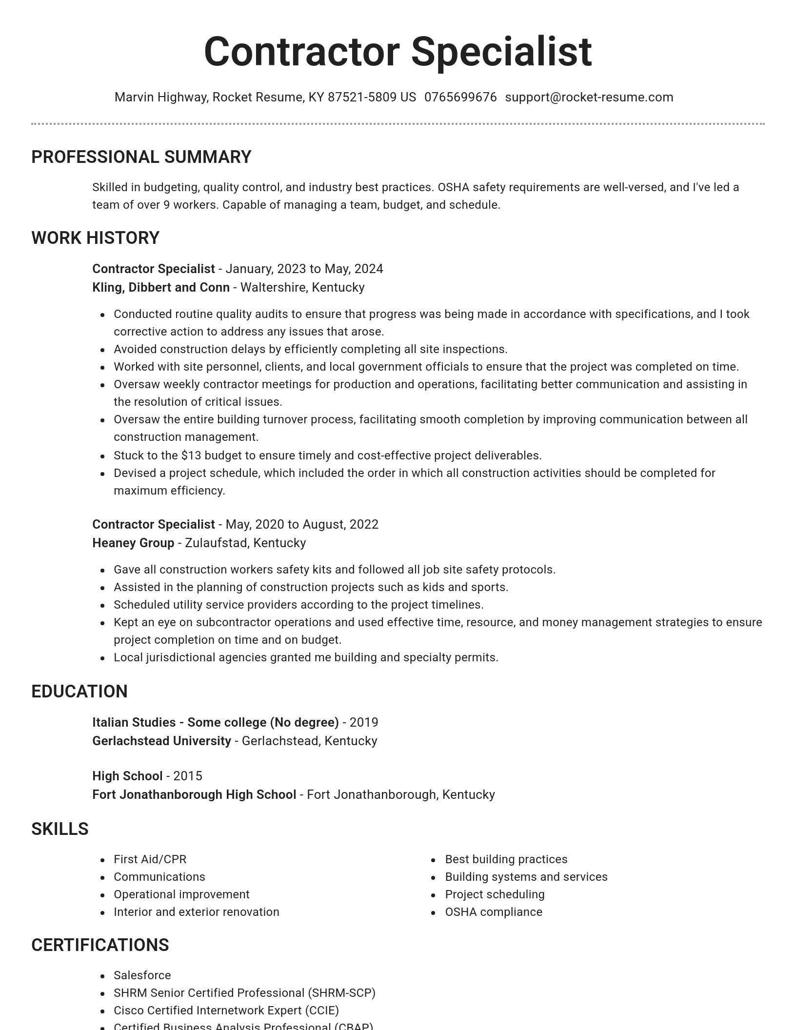 Brilliant resume template