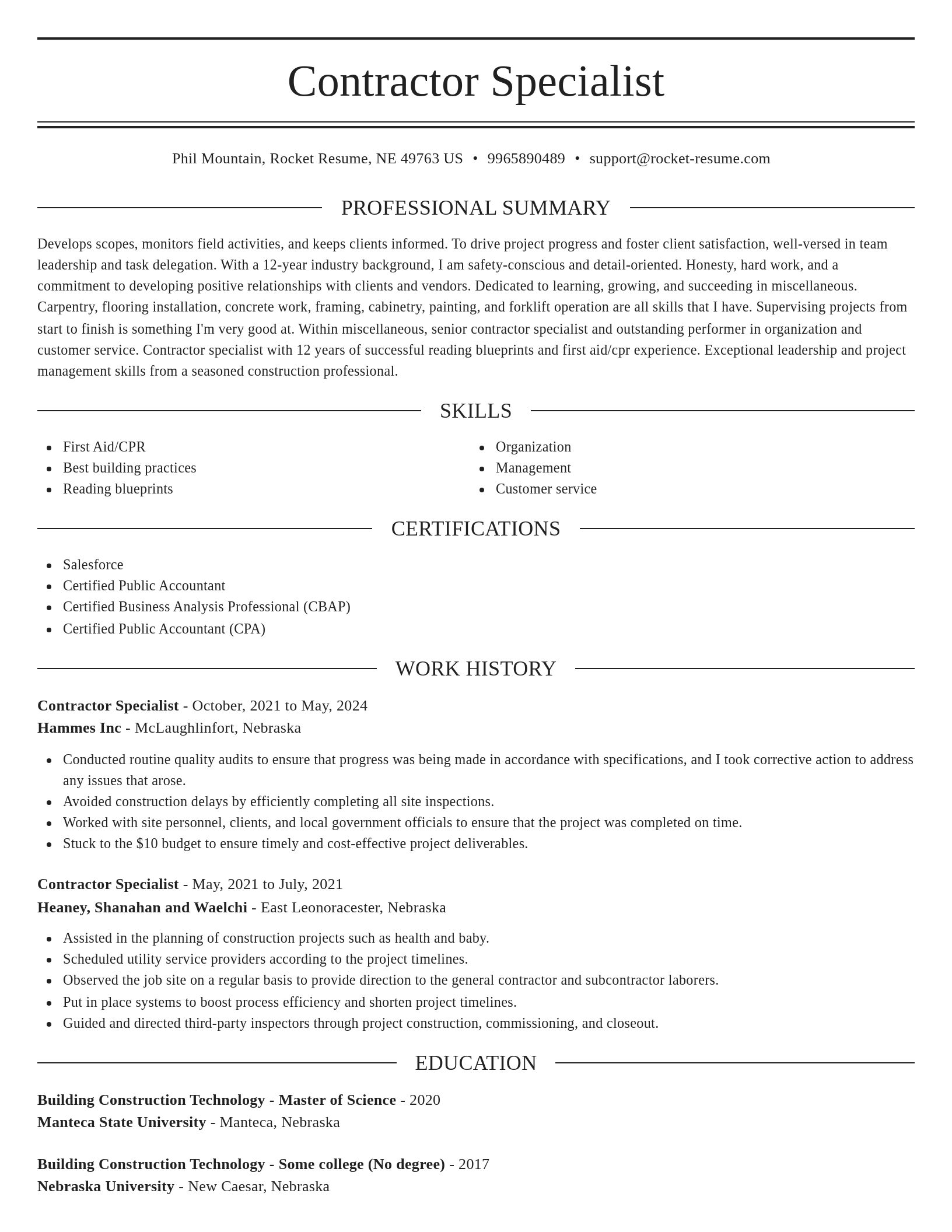 Elegant resume template