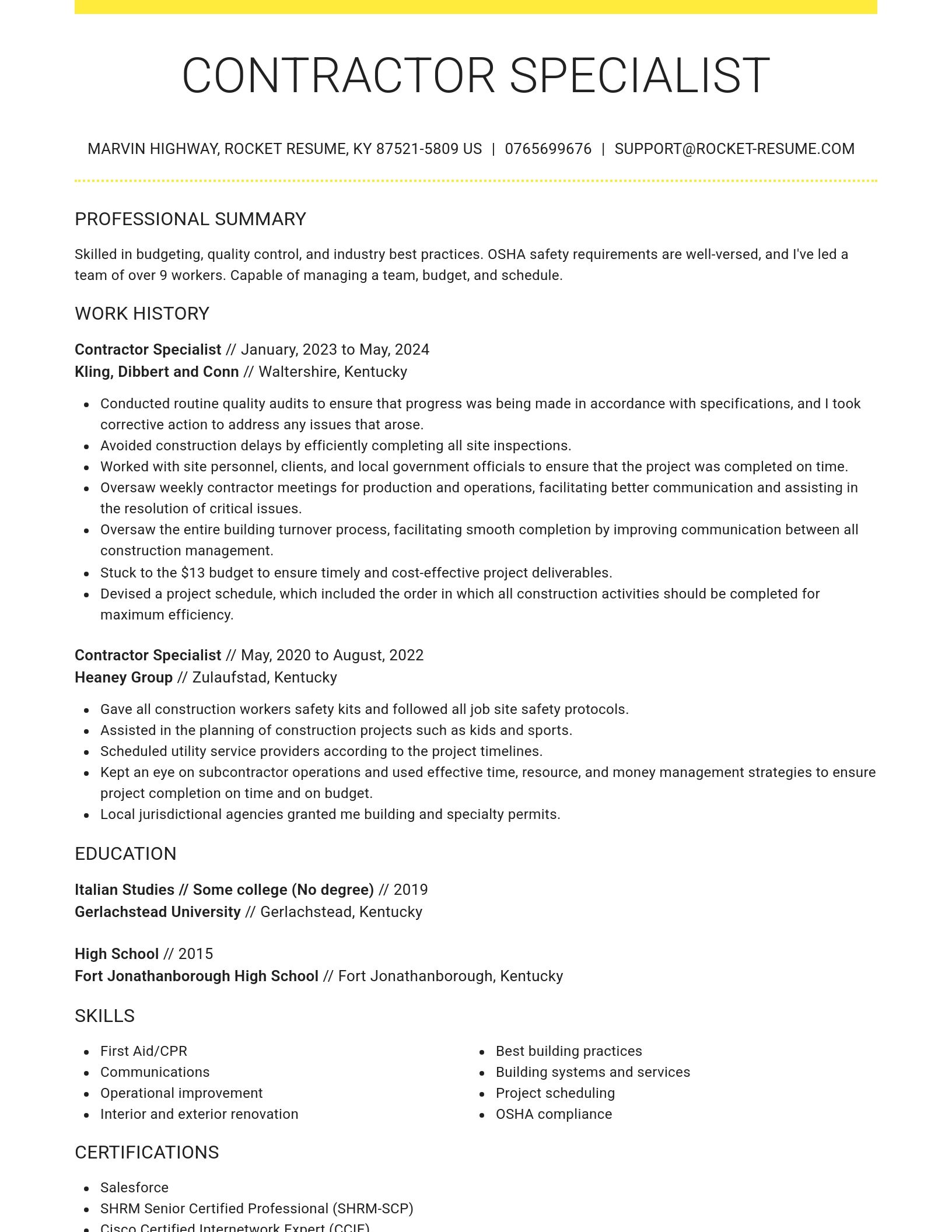 Grand resume template