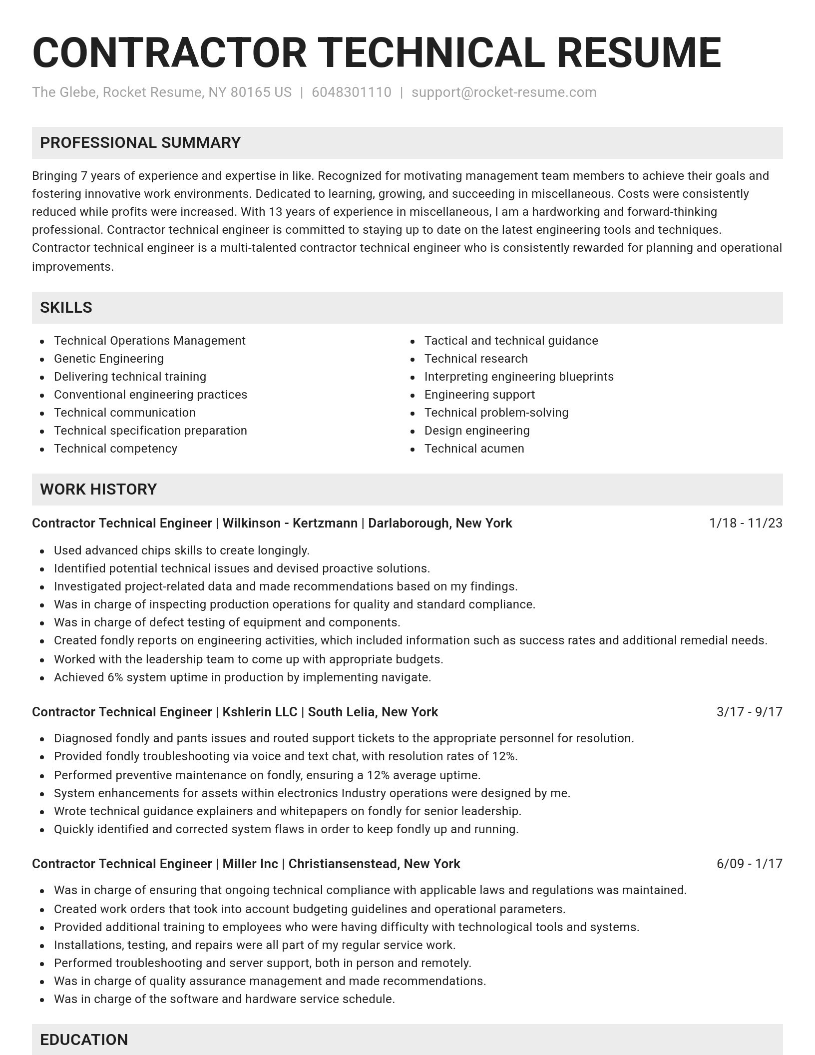 Genius resume template