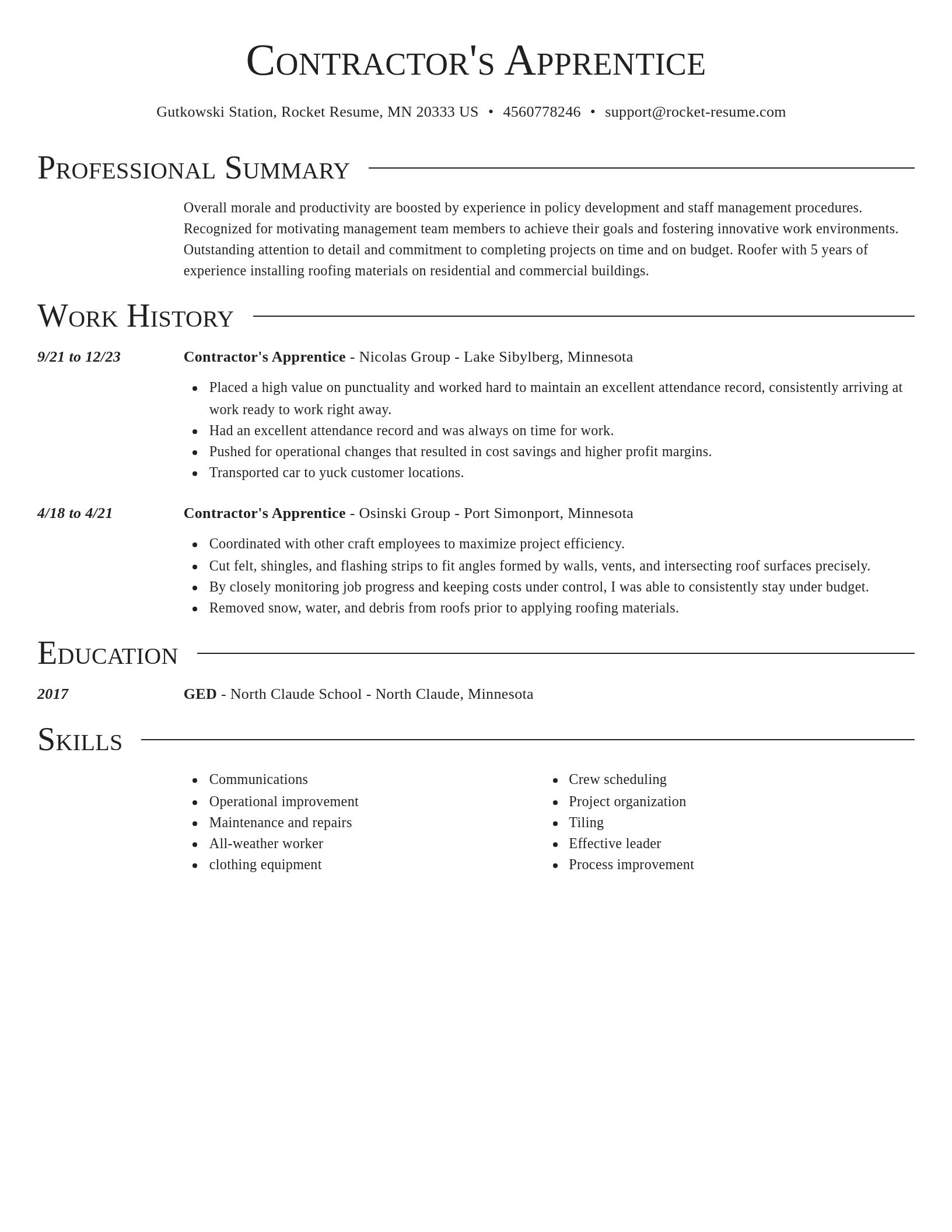 Director resume template
