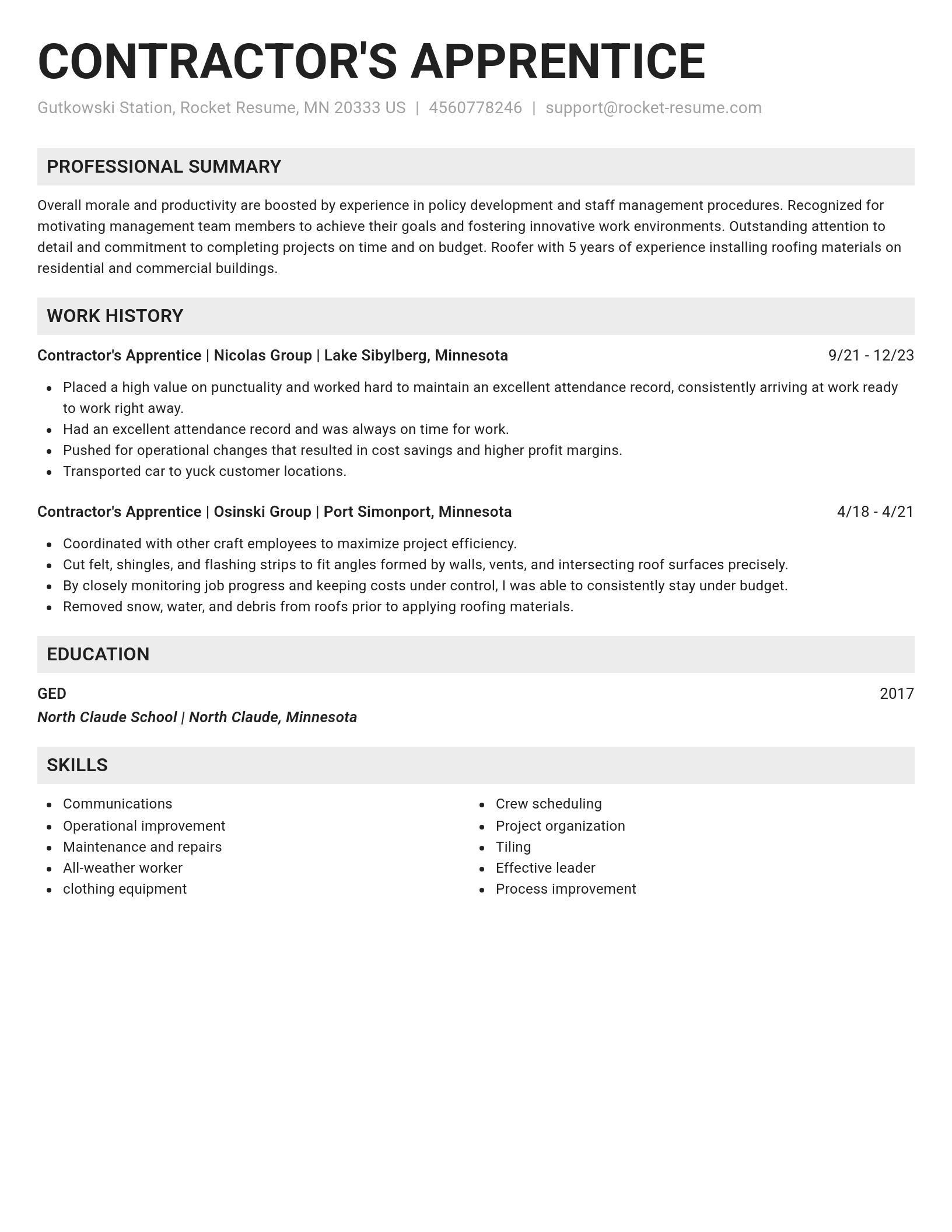 Genius resume template