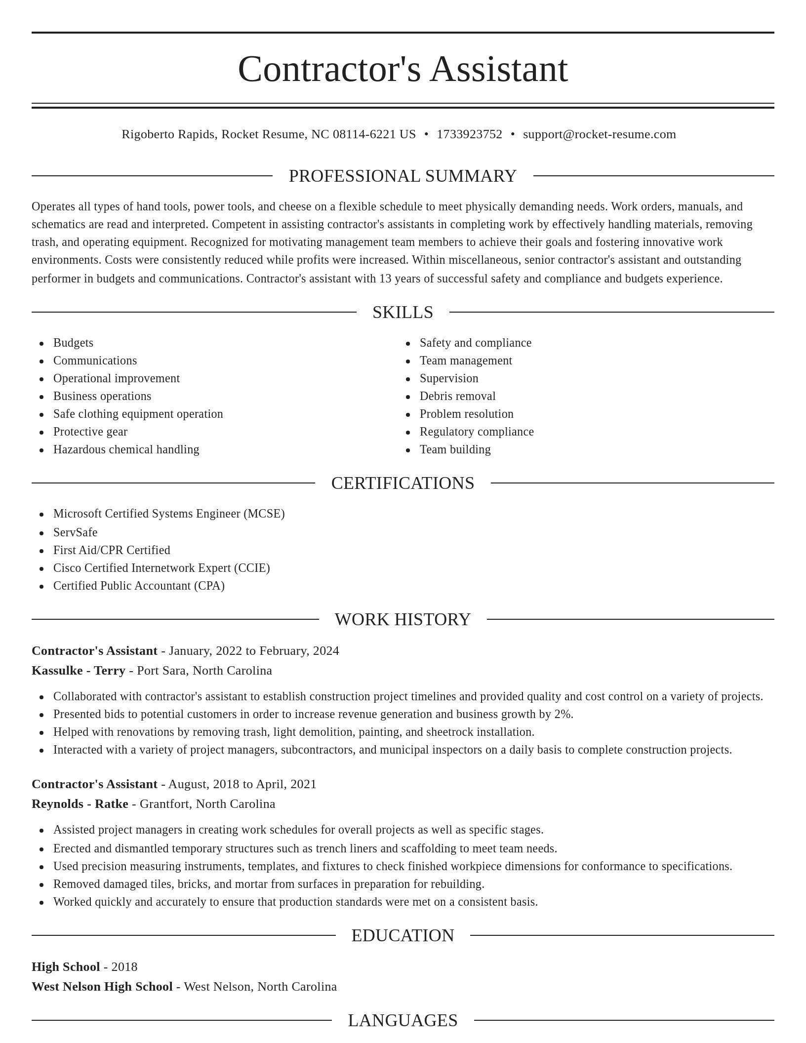 Elegant resume template