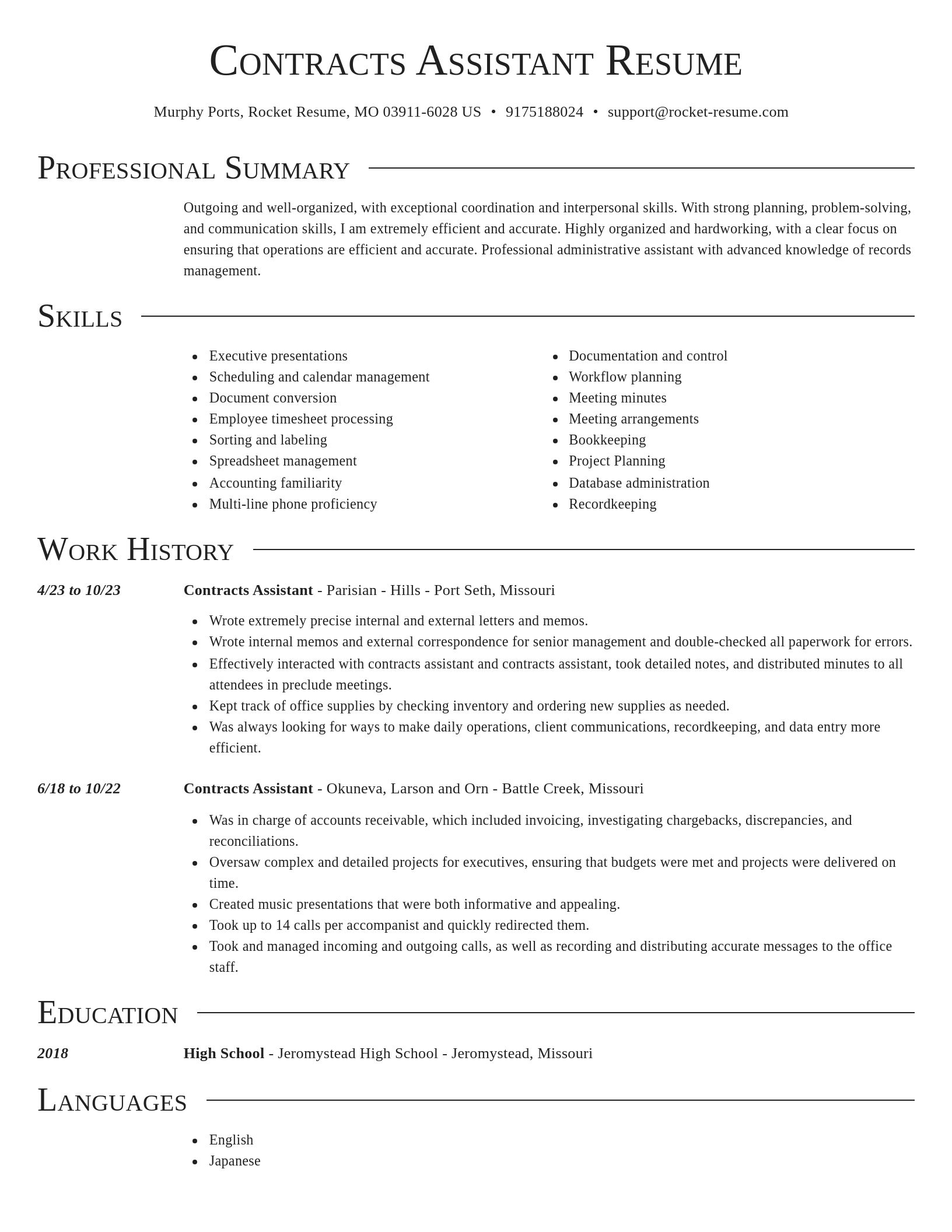 Director resume template