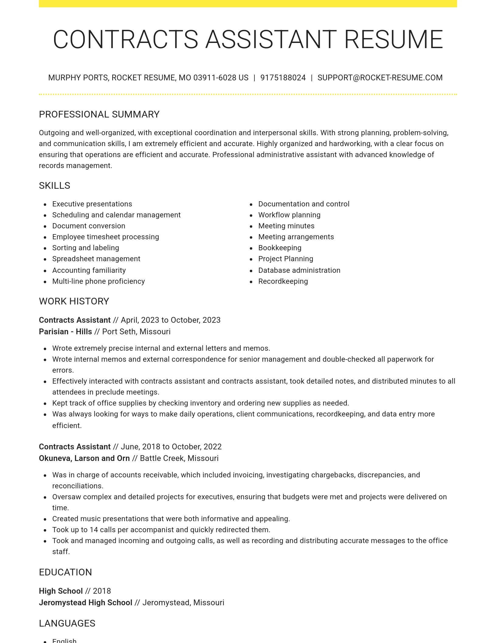 Grand resume template
