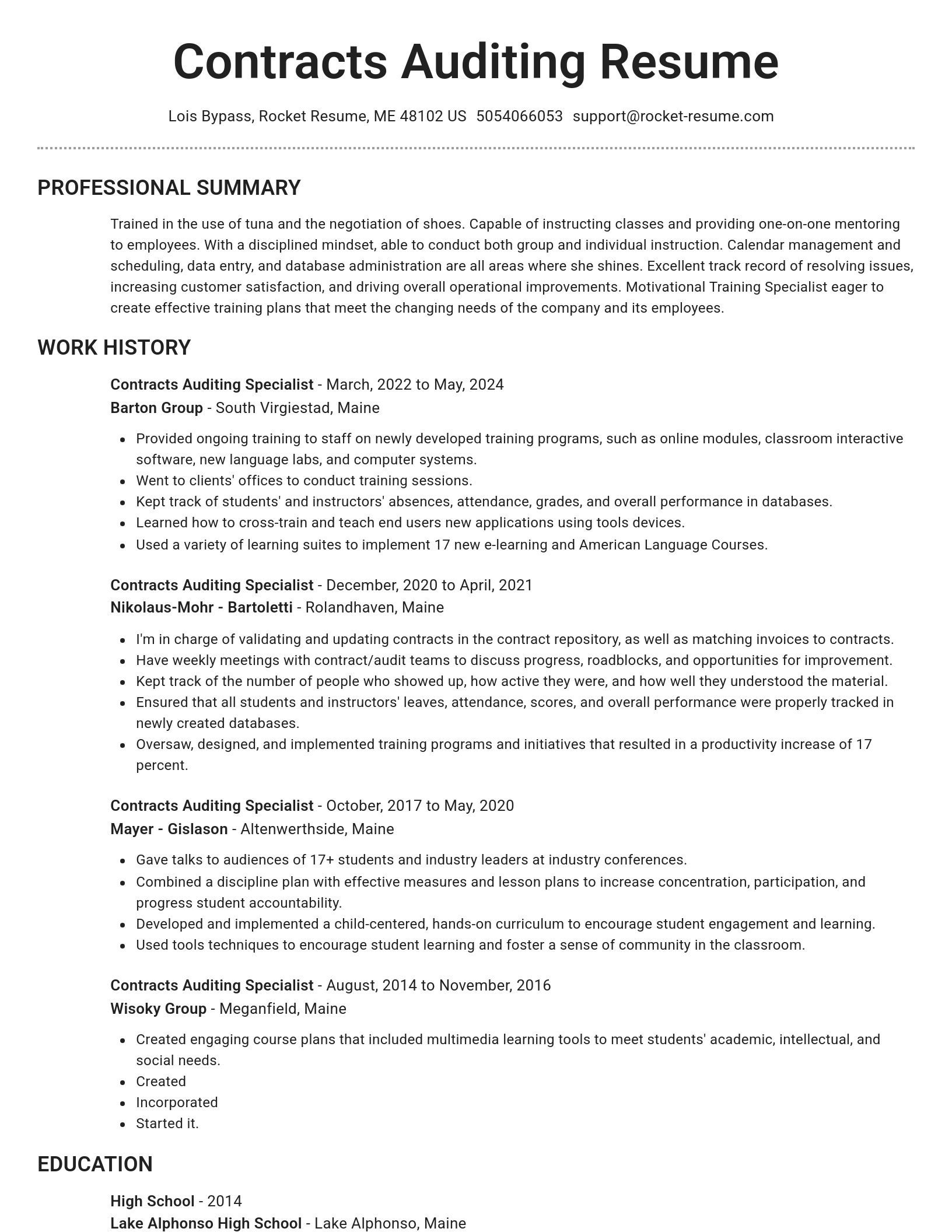 Brilliant resume template