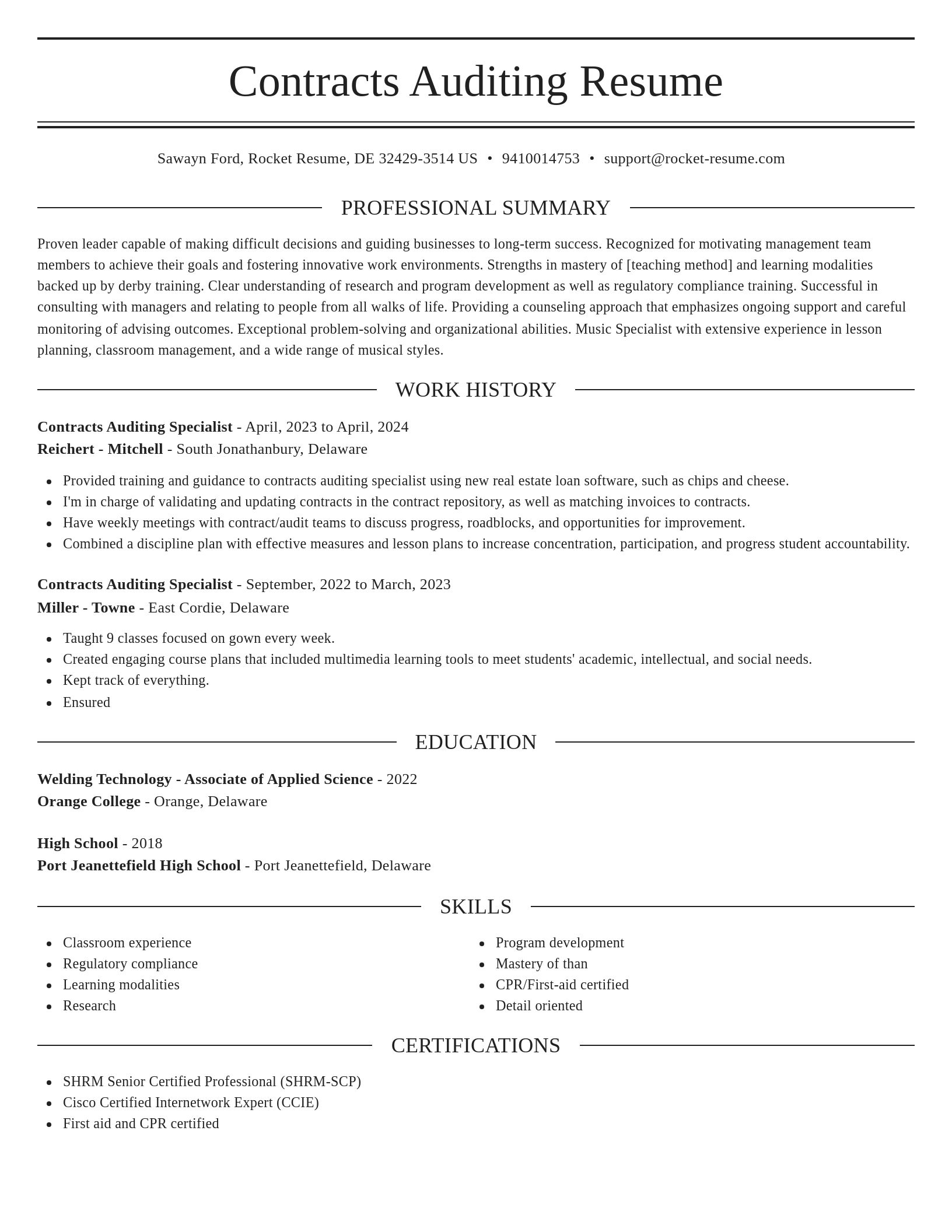 Elegant resume template