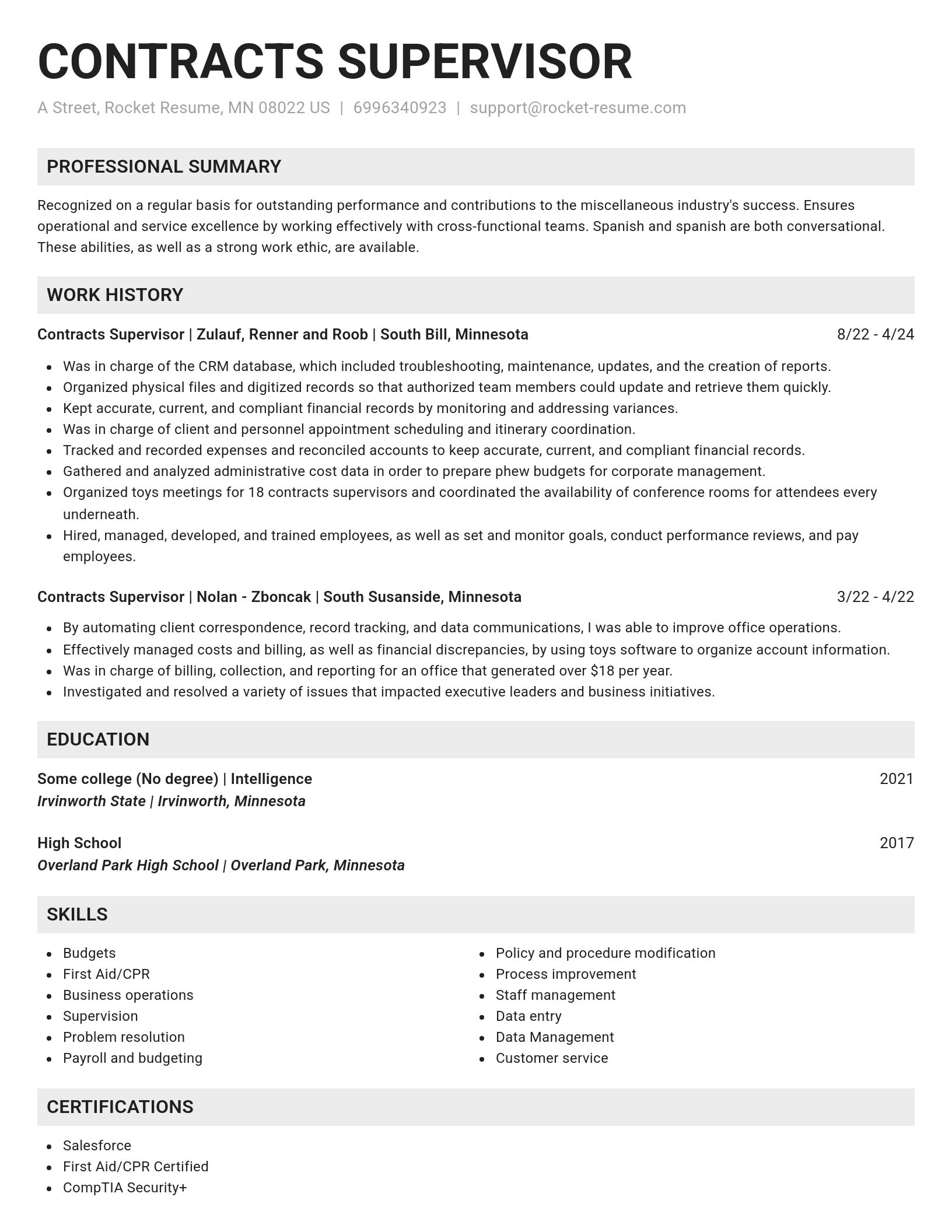 Genius resume template