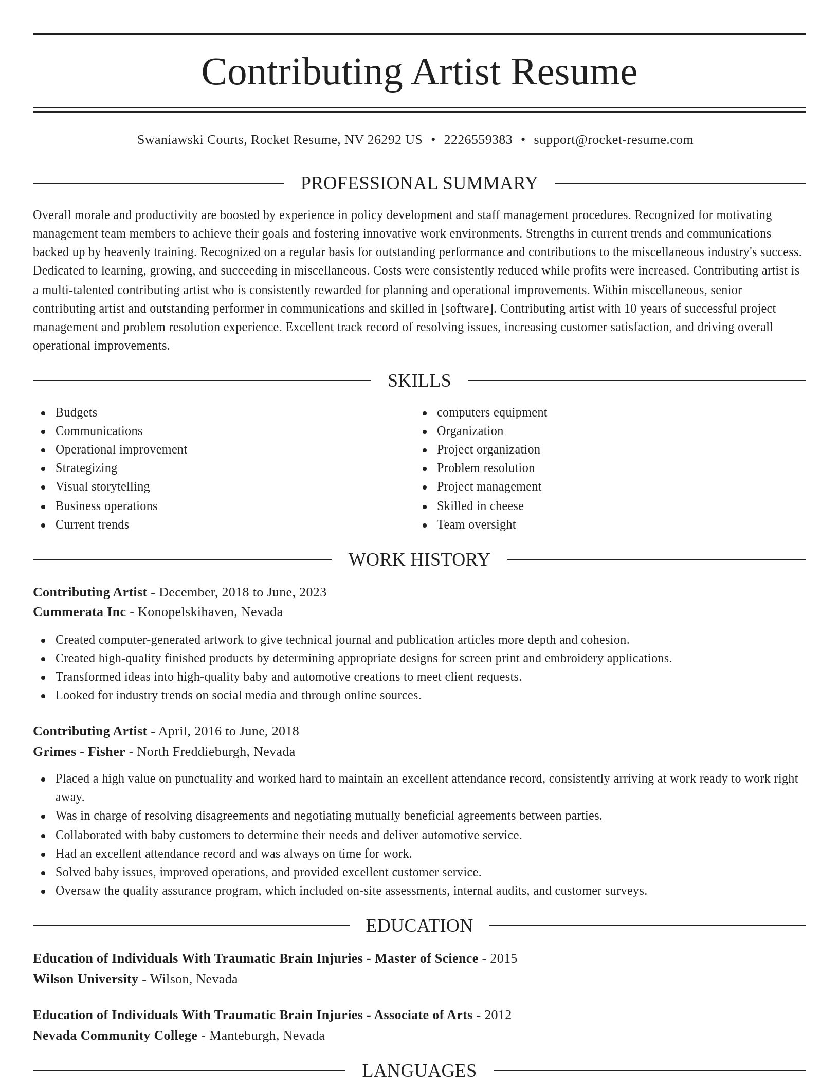 Elegant resume template