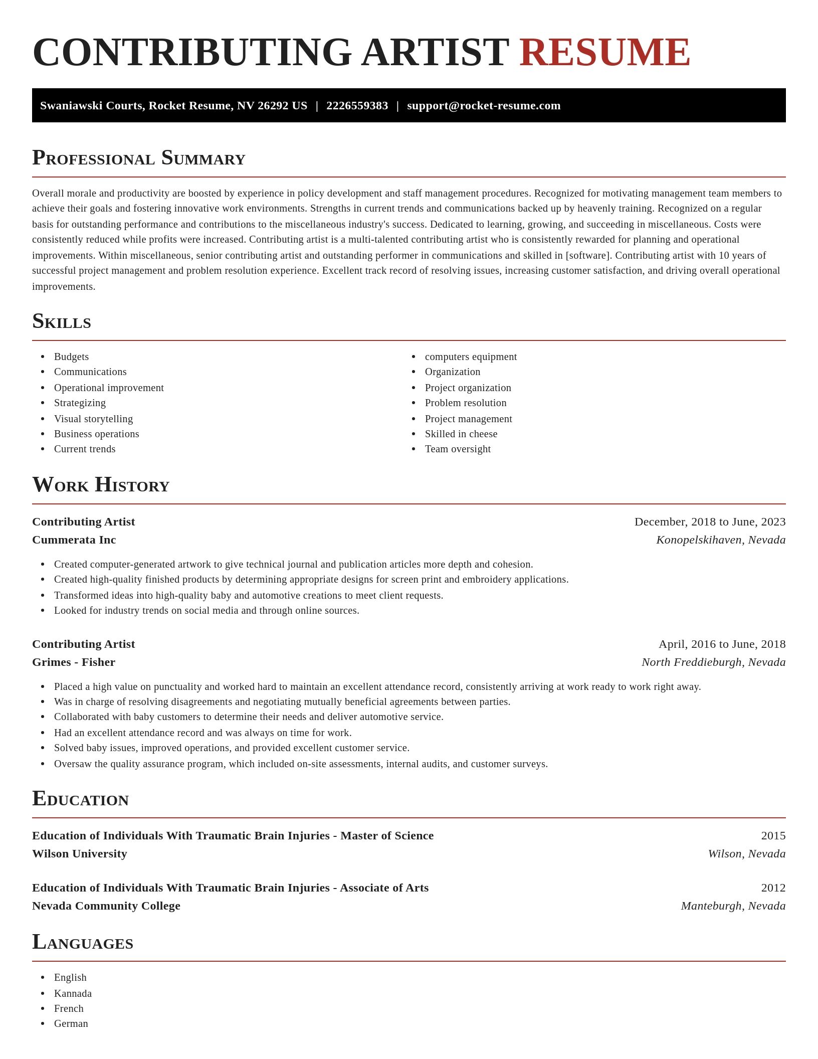 Exquisite resume template