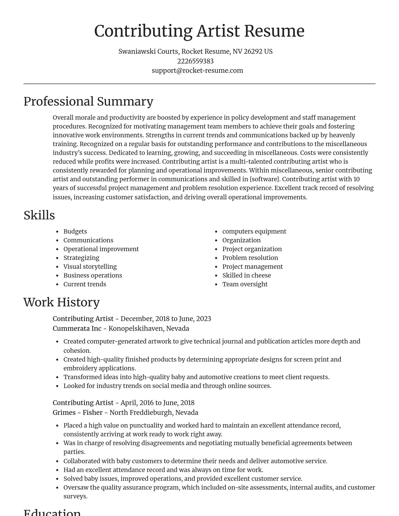 Focal Point resume template