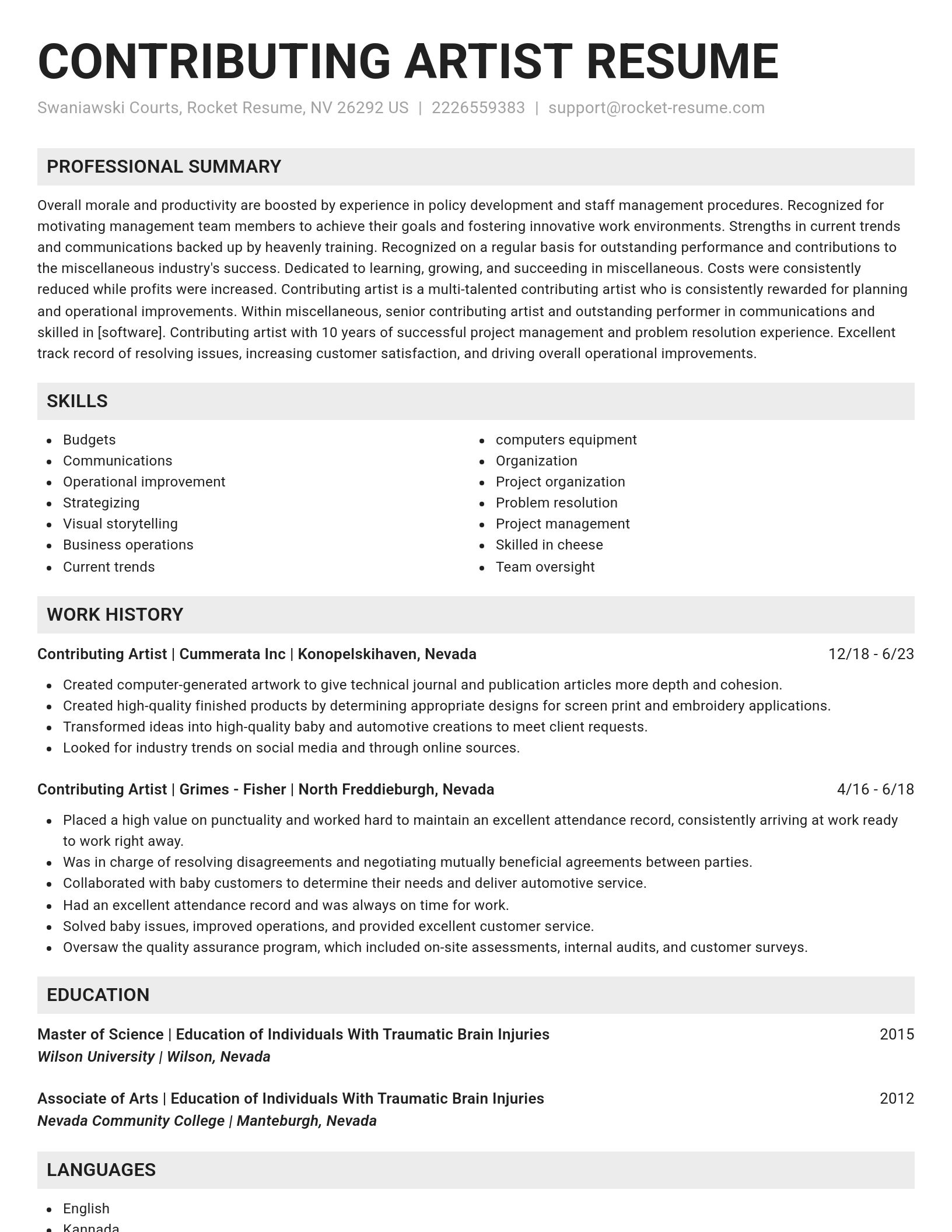 Genius resume template