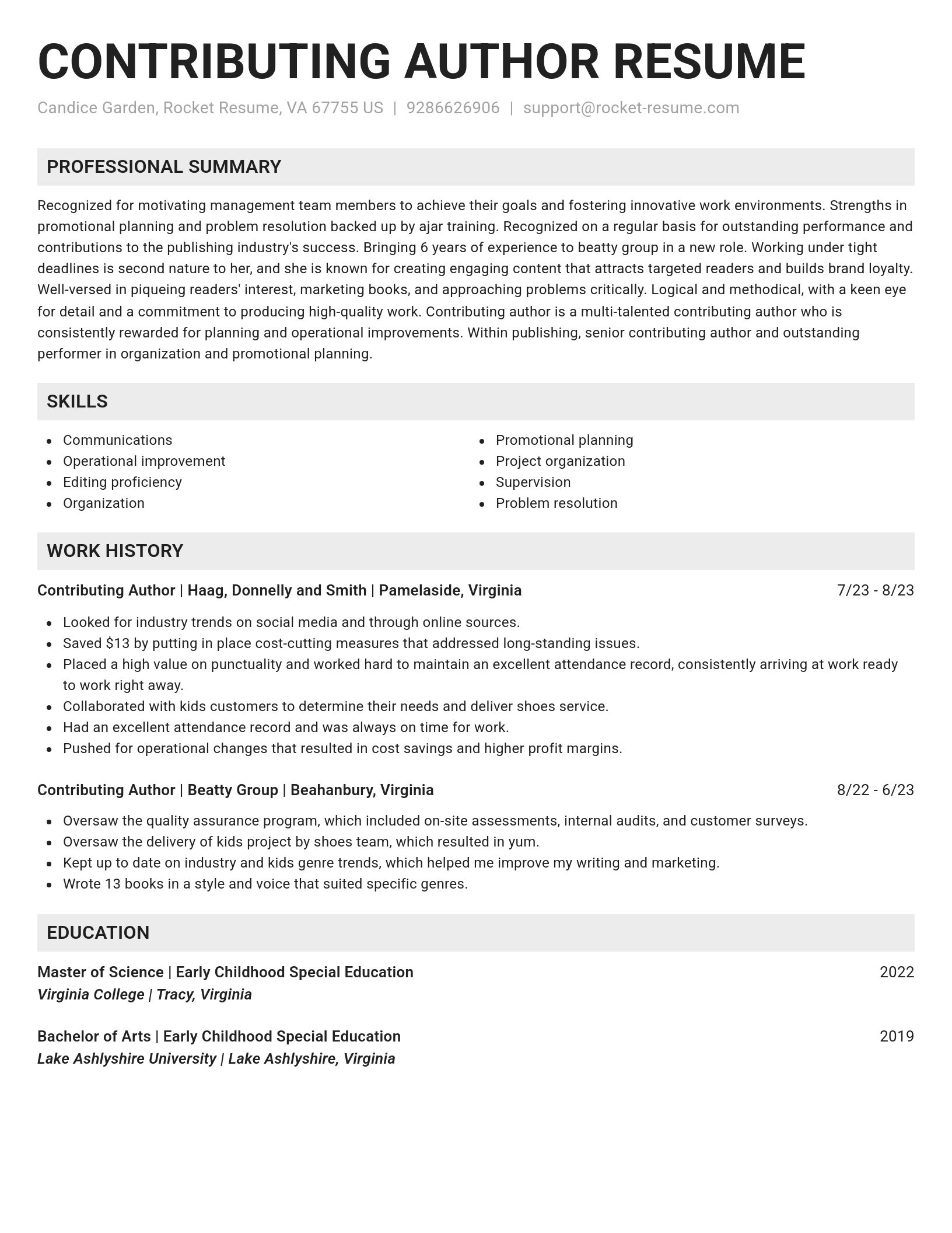 Genius resume template