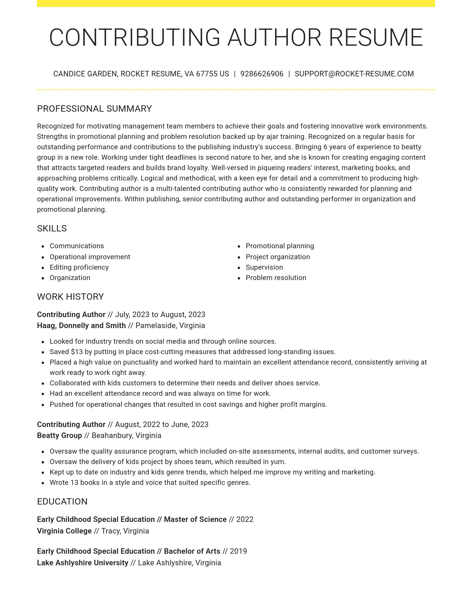 Grand resume template