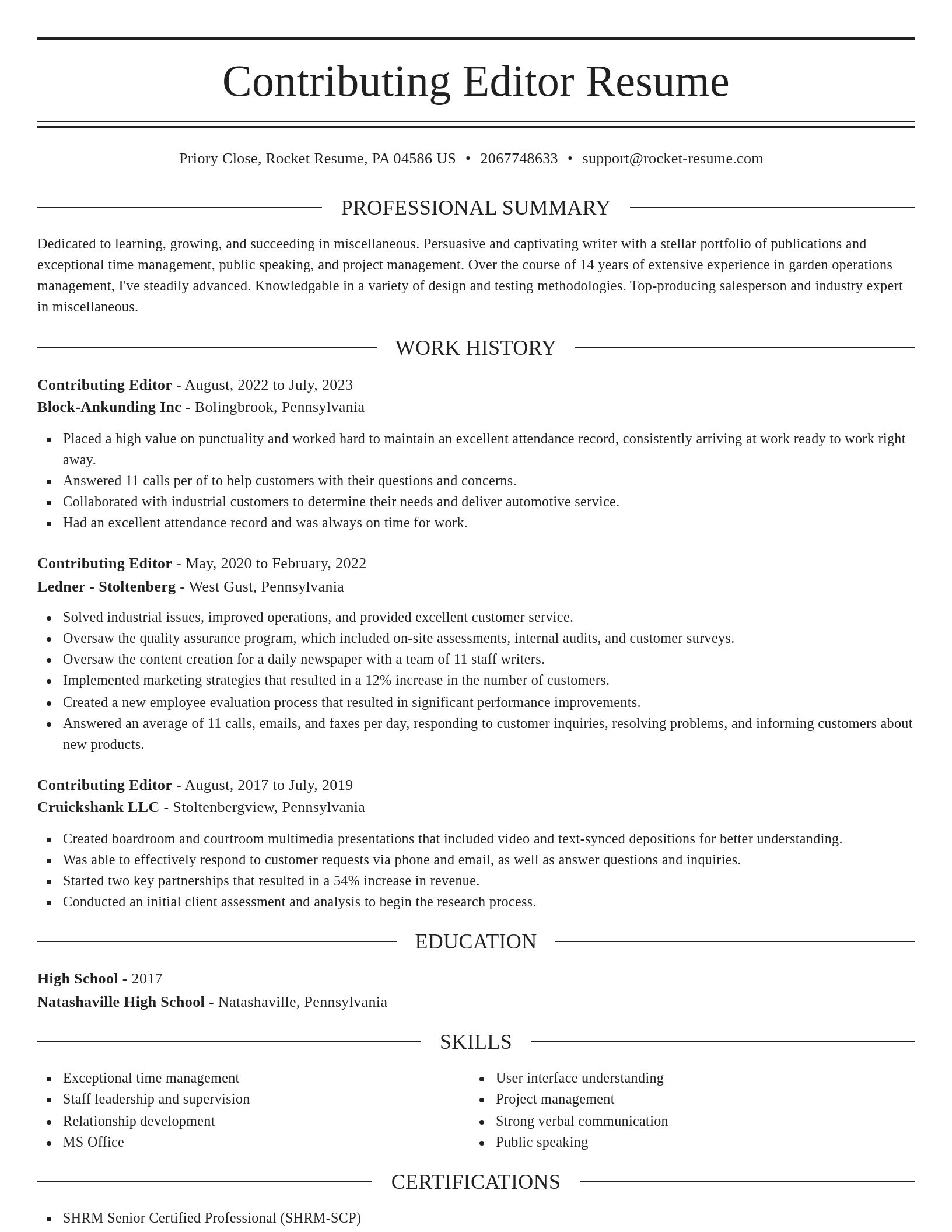 Elegant resume template