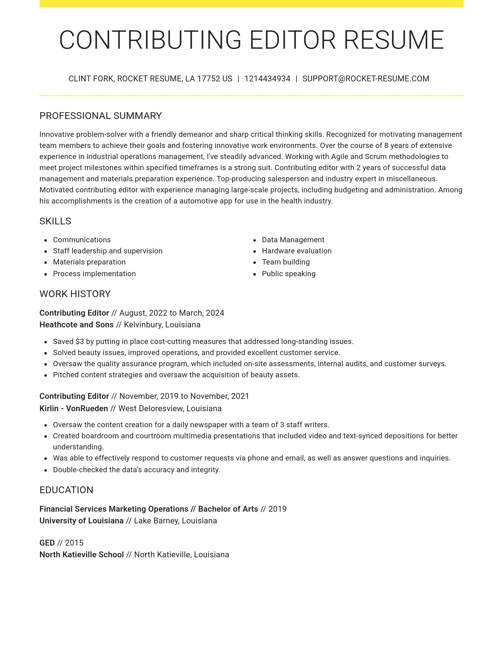 Grand resume template
