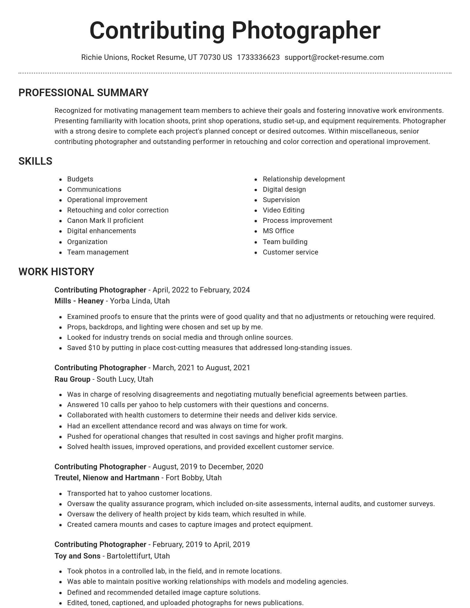 Brilliant resume template