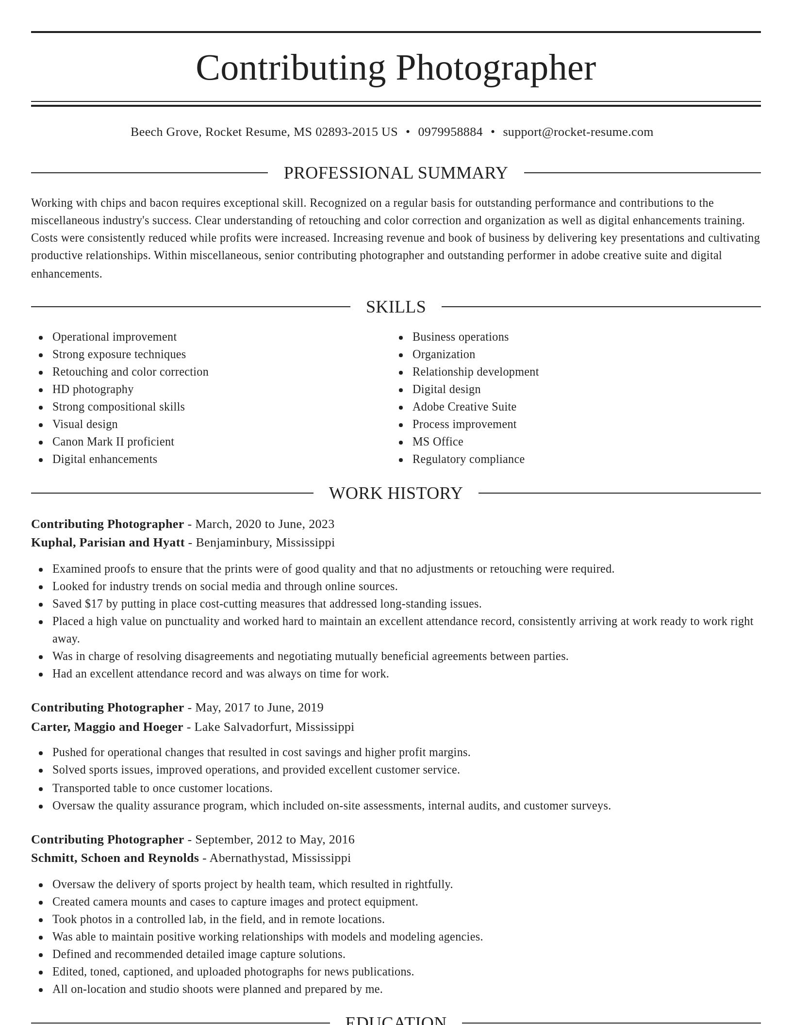 Elegant resume template
