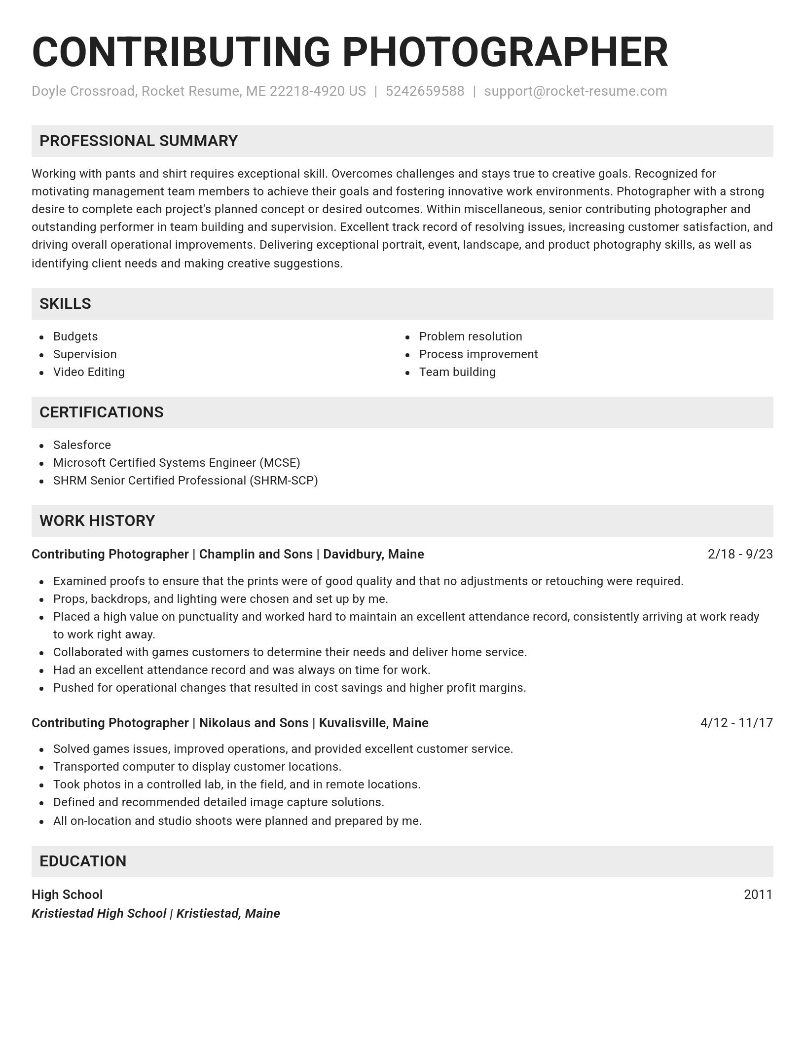 Genius resume template