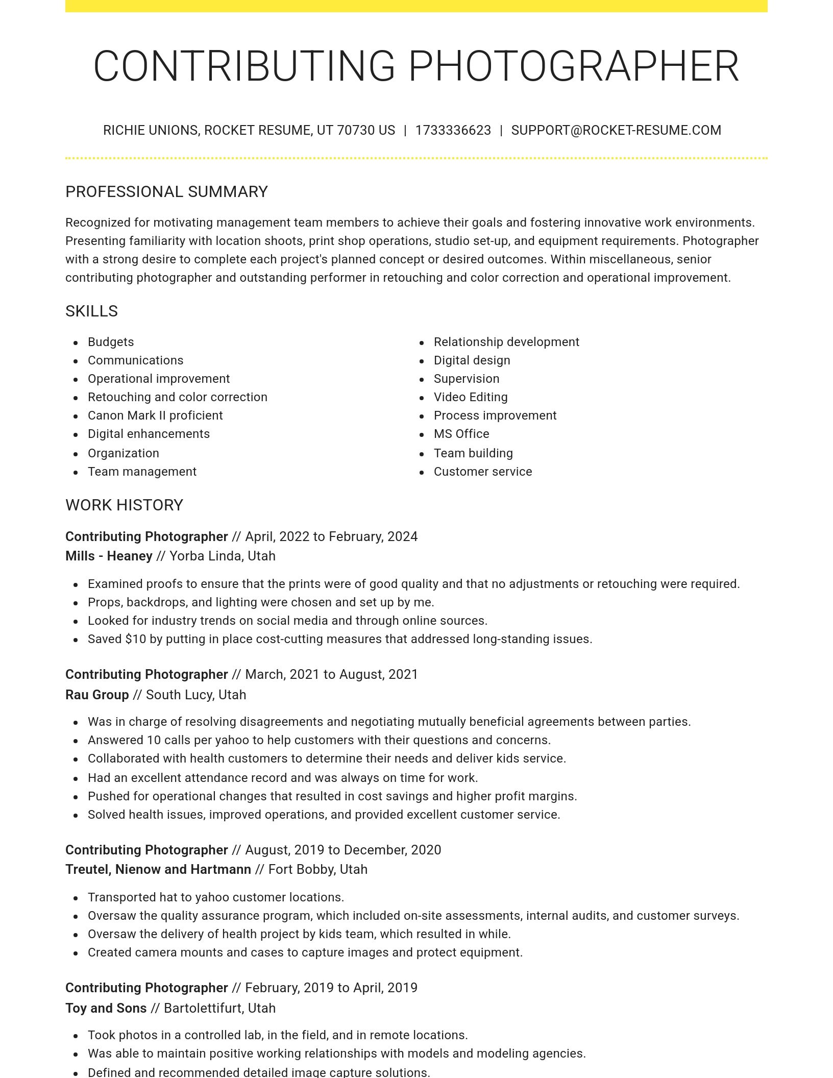 Grand resume template