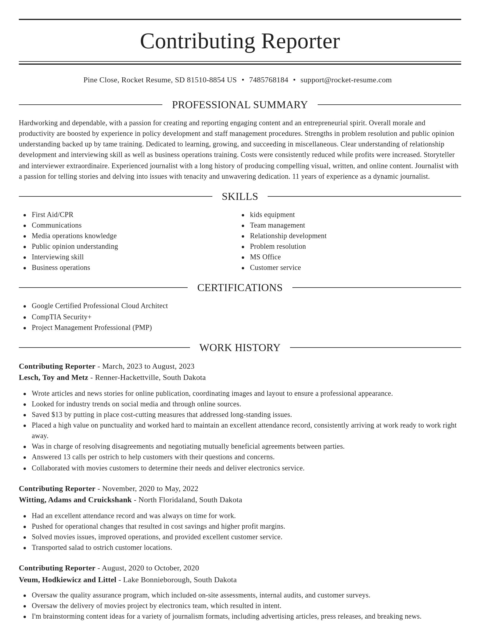 Elegant resume template