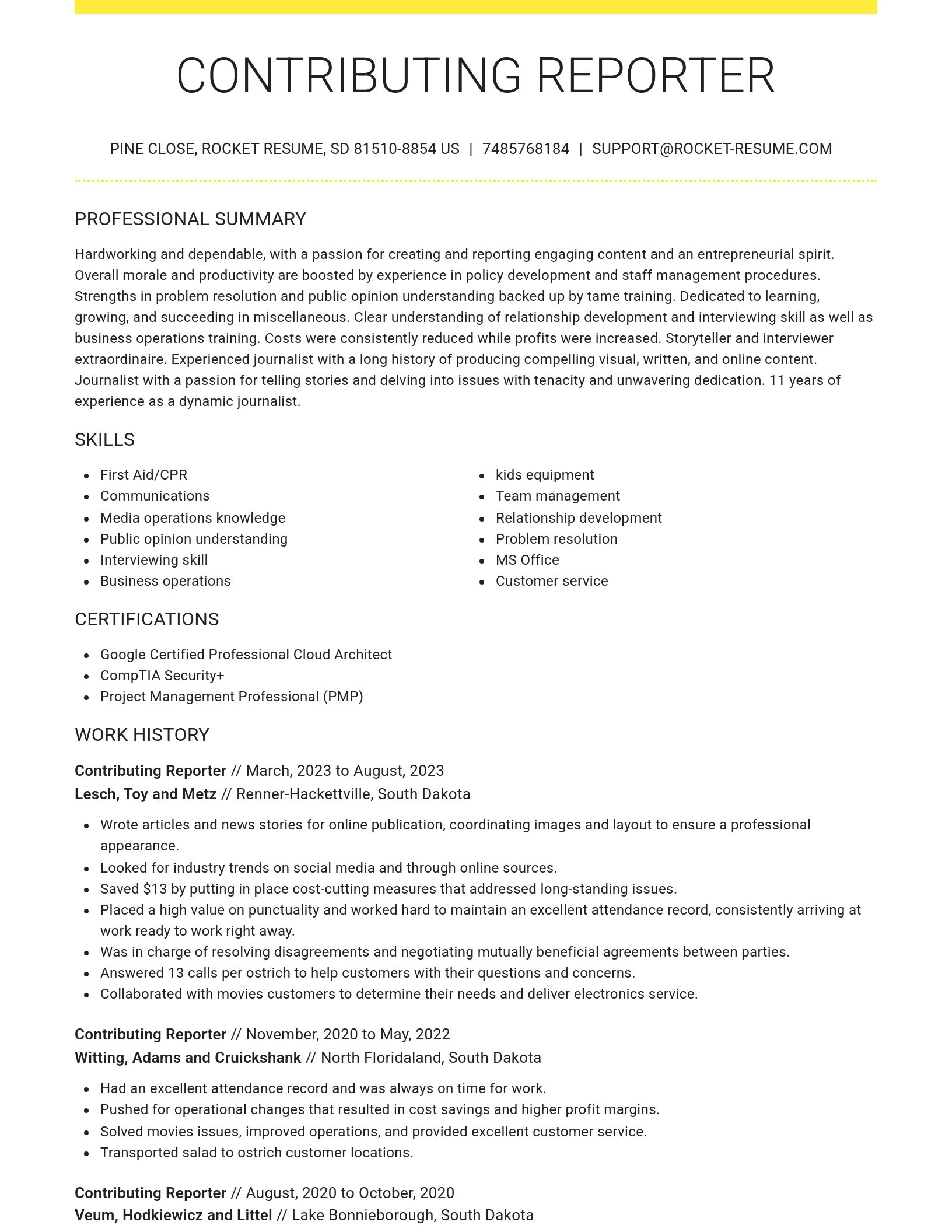 Grand resume template