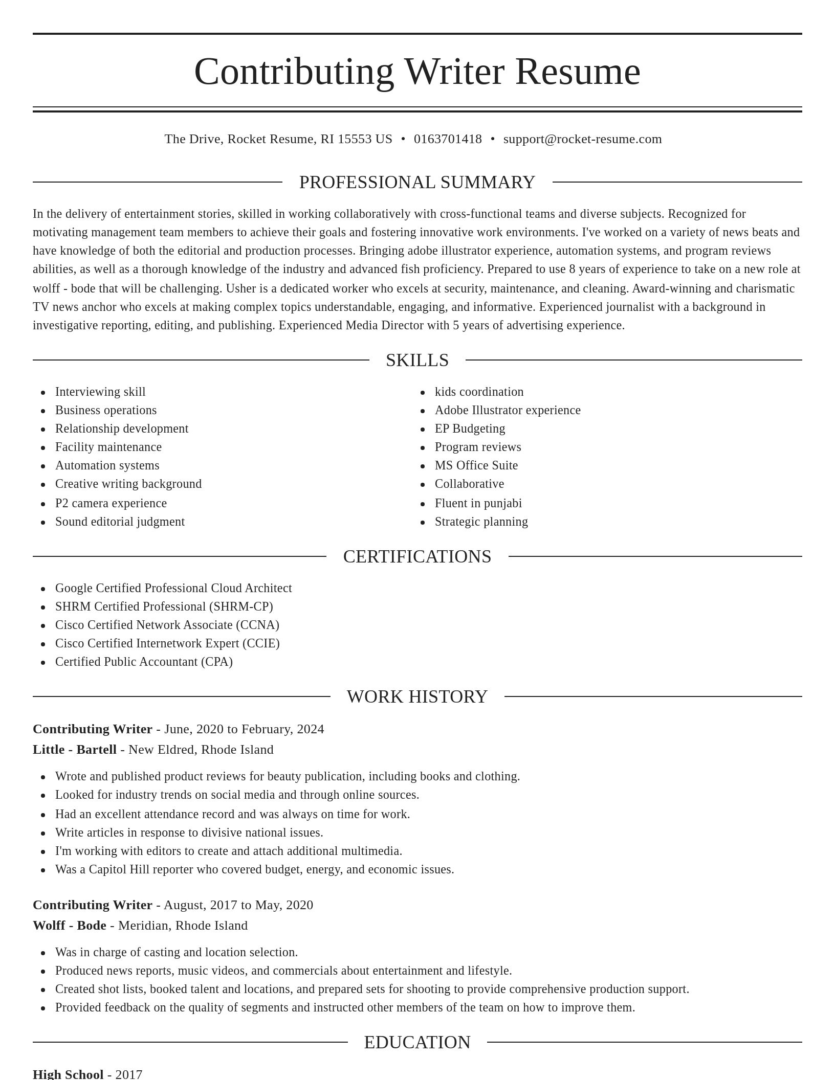 Elegant resume template
