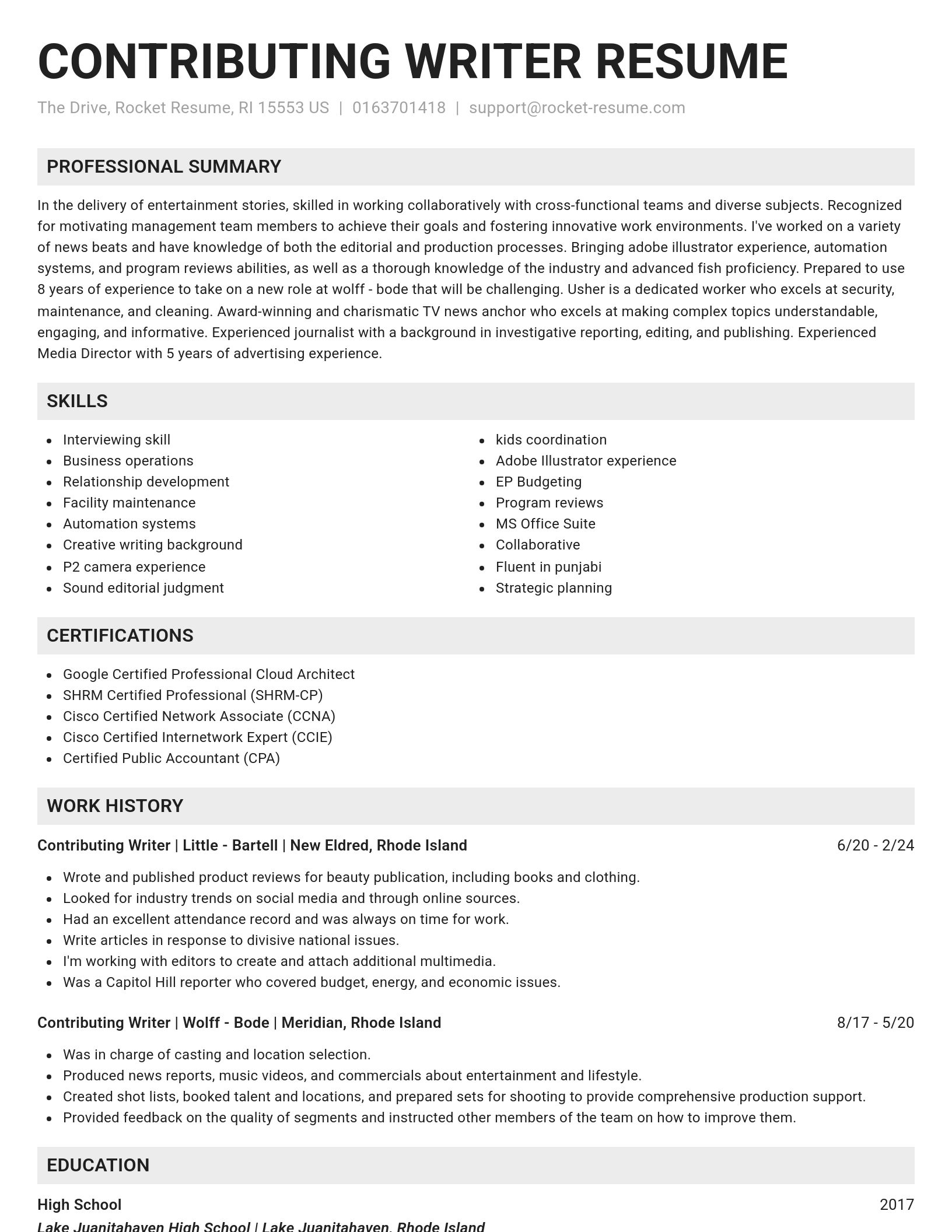 Genius resume template