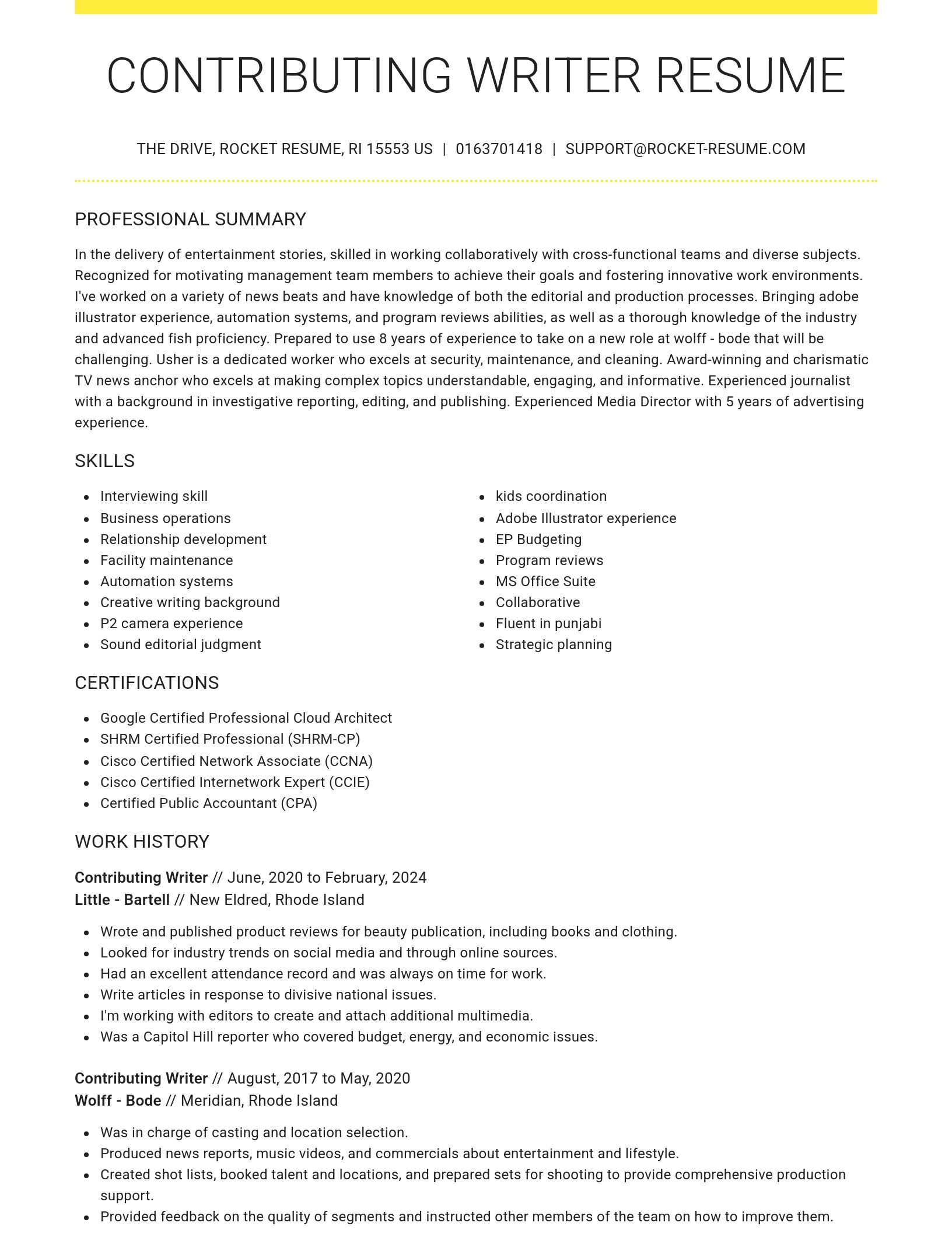 Grand resume template