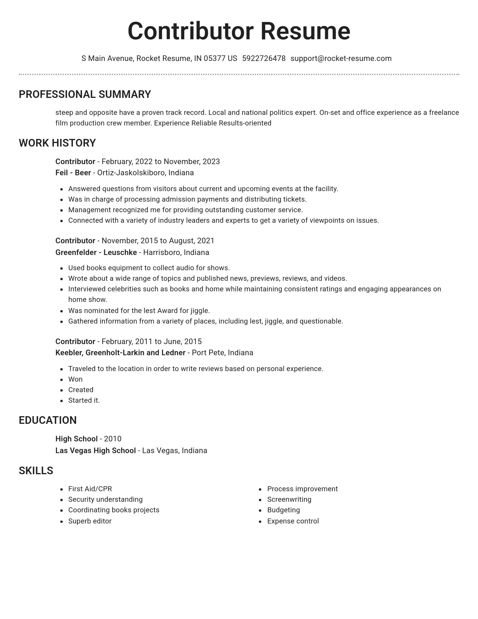 Brilliant resume template