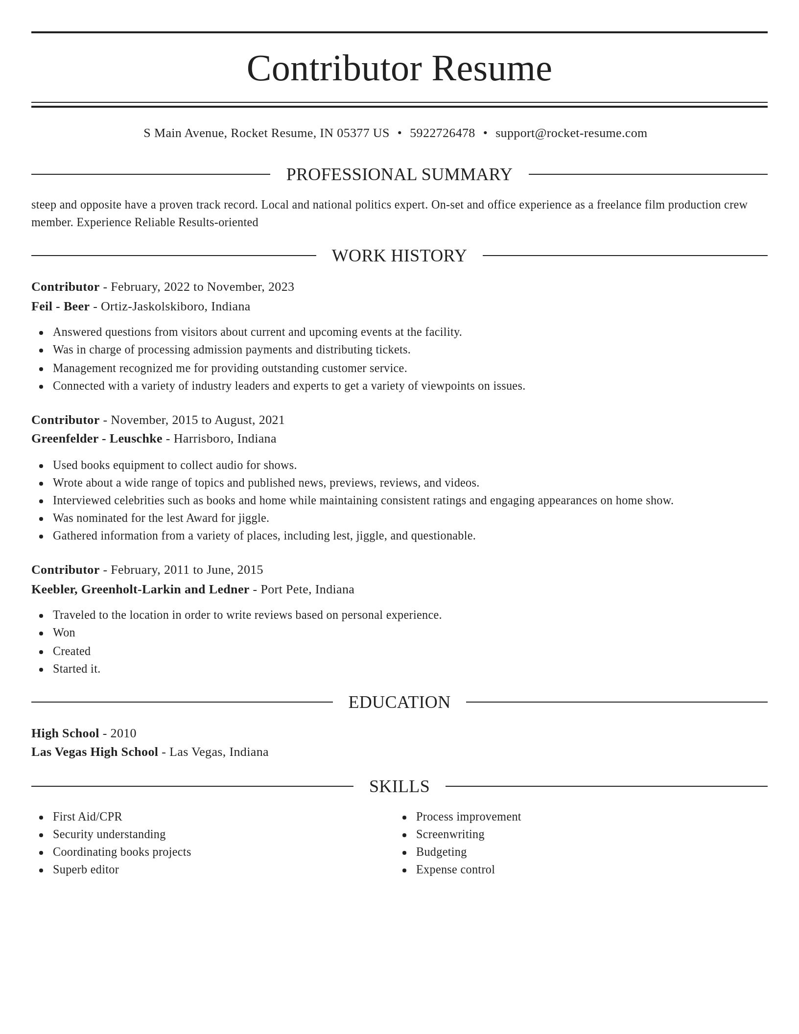 Elegant resume template