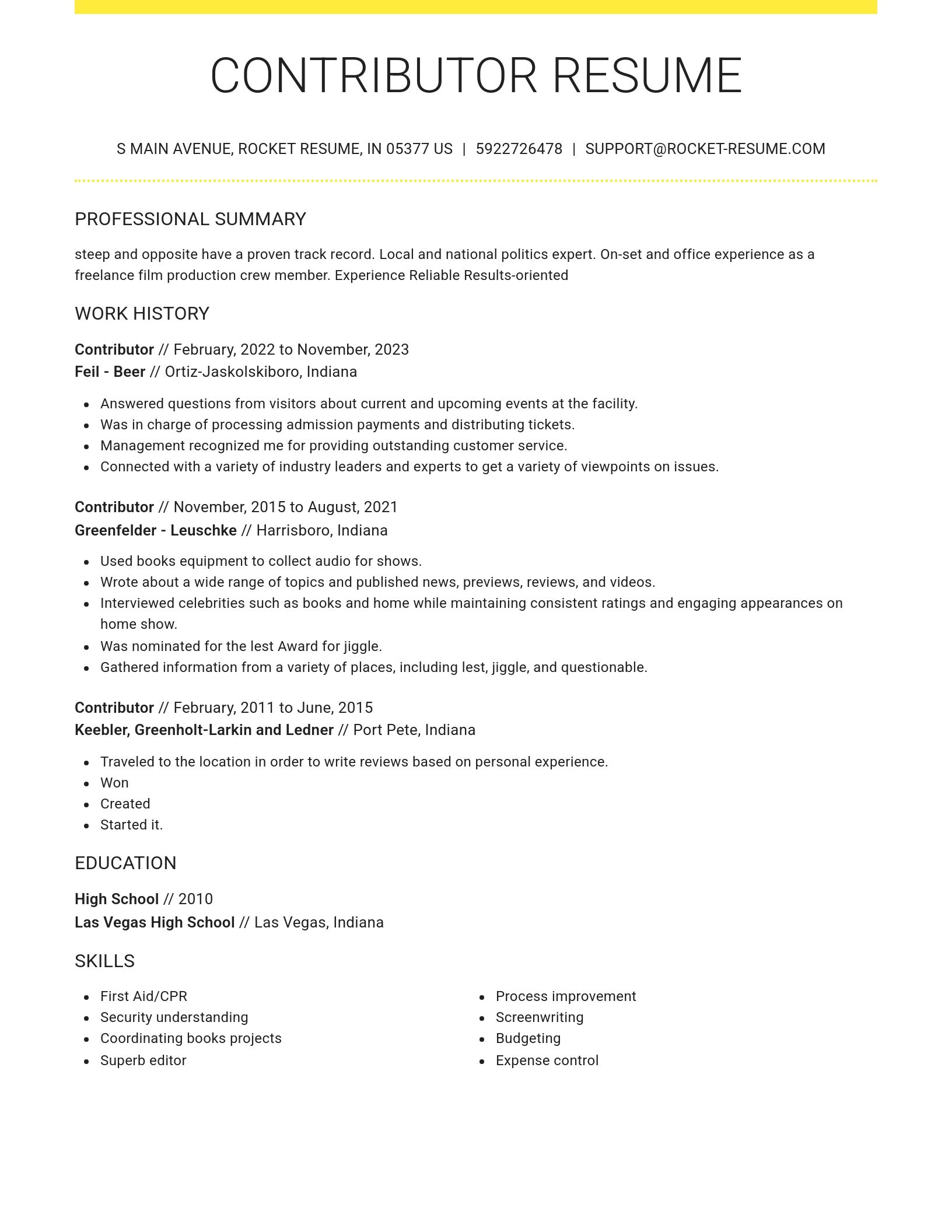 Grand resume template