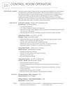 Control Room Operator resume template