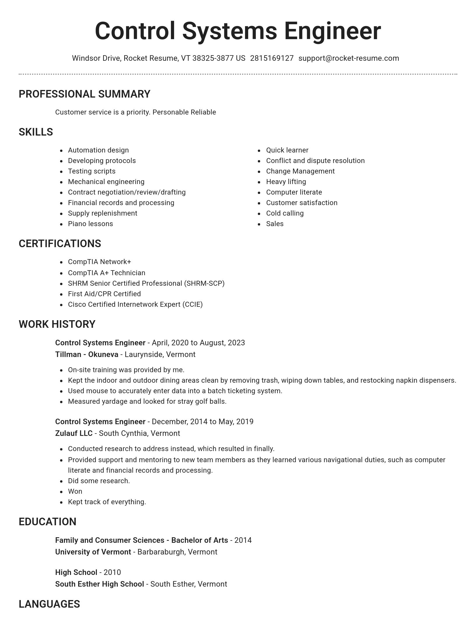 Brilliant resume template
