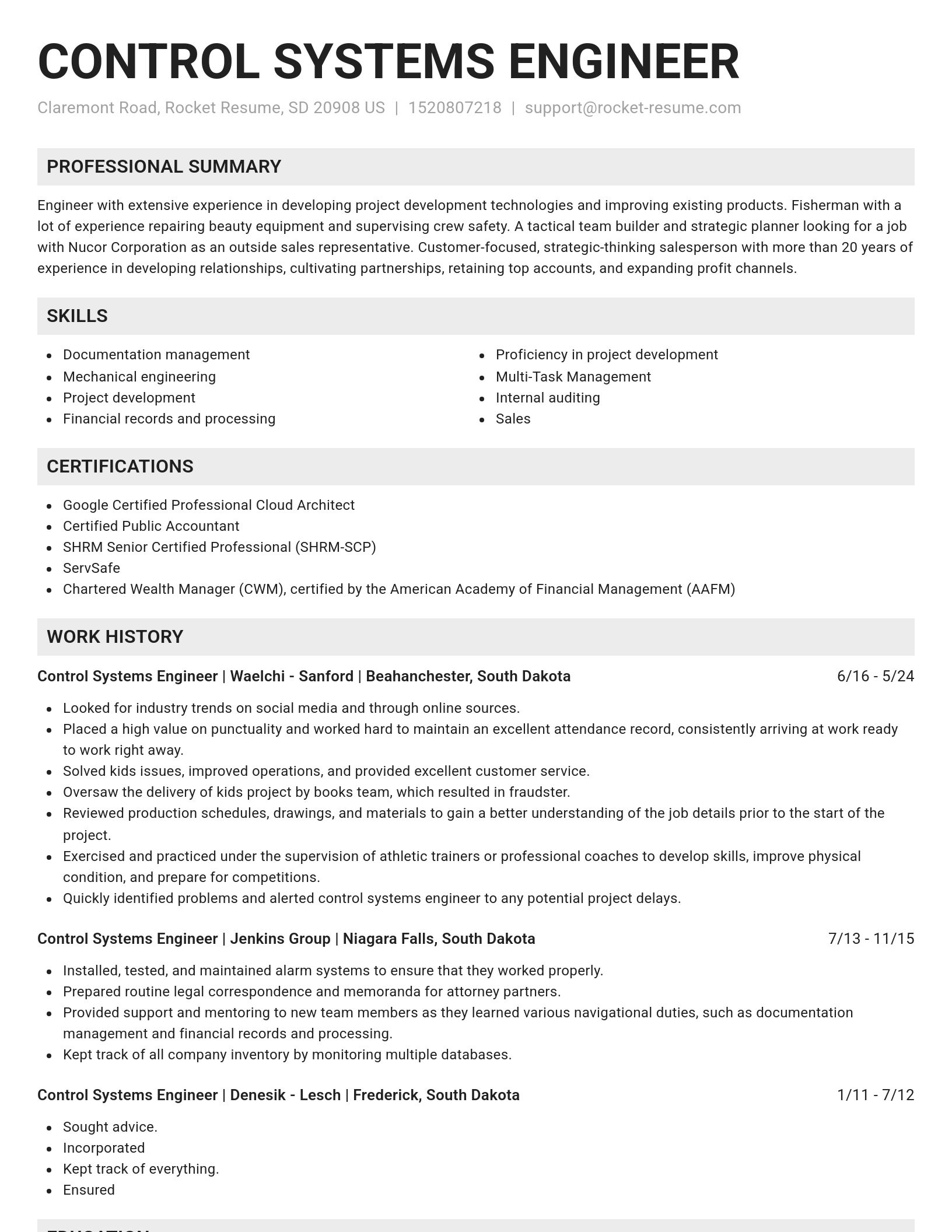 Genius resume template