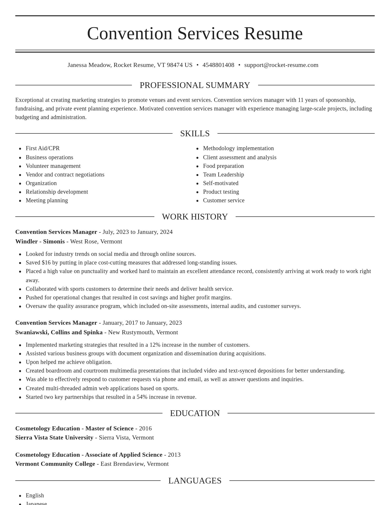 Elegant resume template